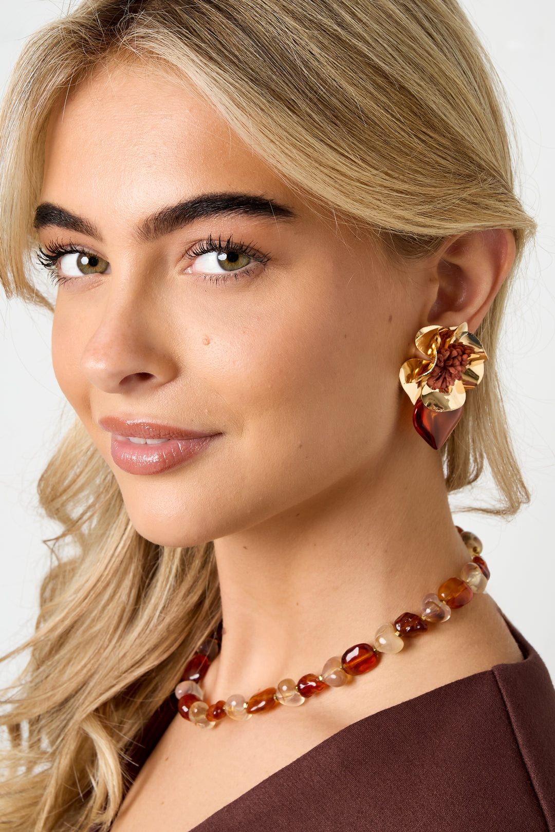 Eisen Tropfen Ohrringe Blume Täglich Ethnische Serie frauen schmuck