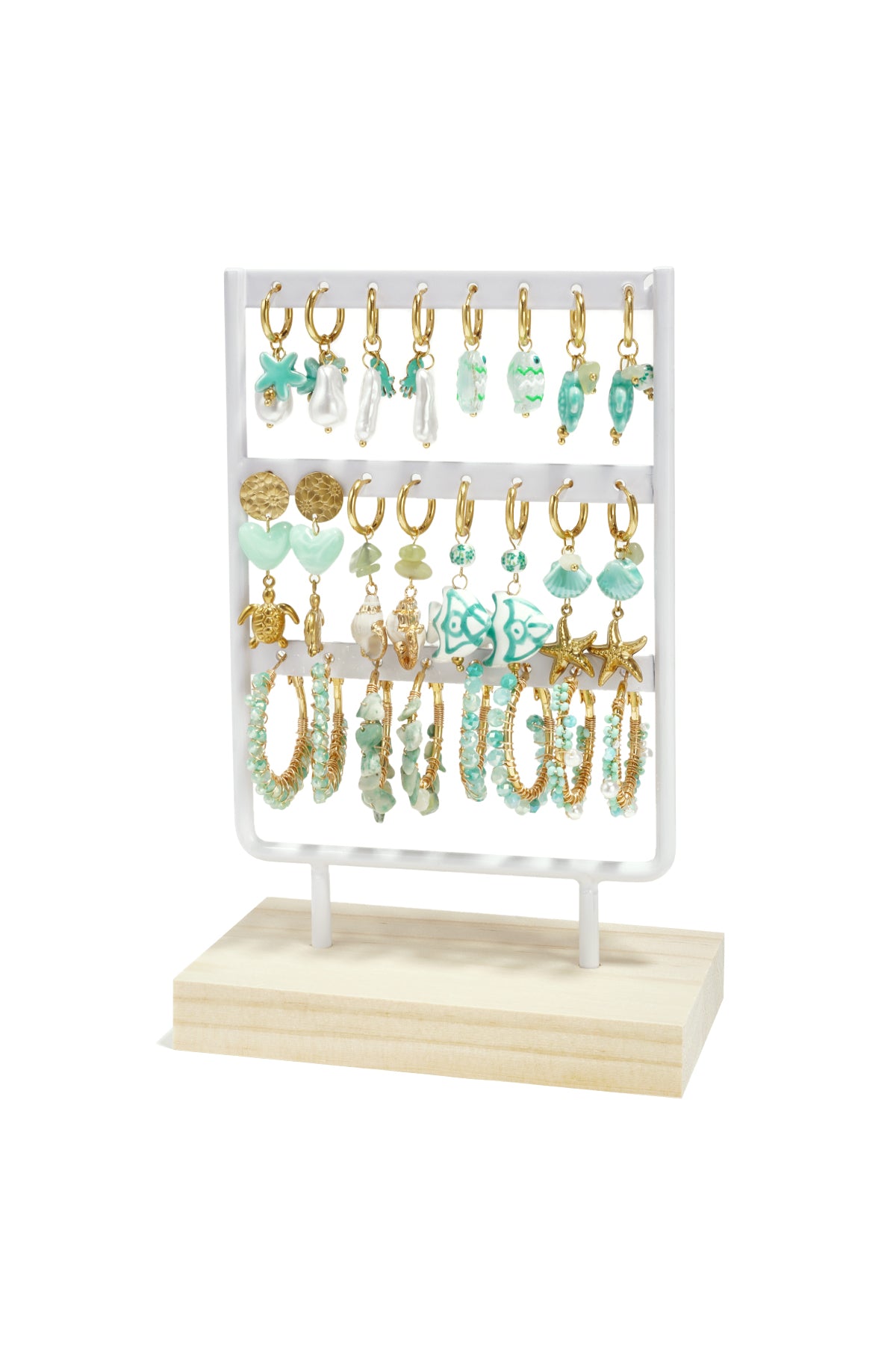 Ohrring-Sets aus Edelstahl, Muschel-Urlaubs-/Strand-Romantik-Serie, Damenschmuck