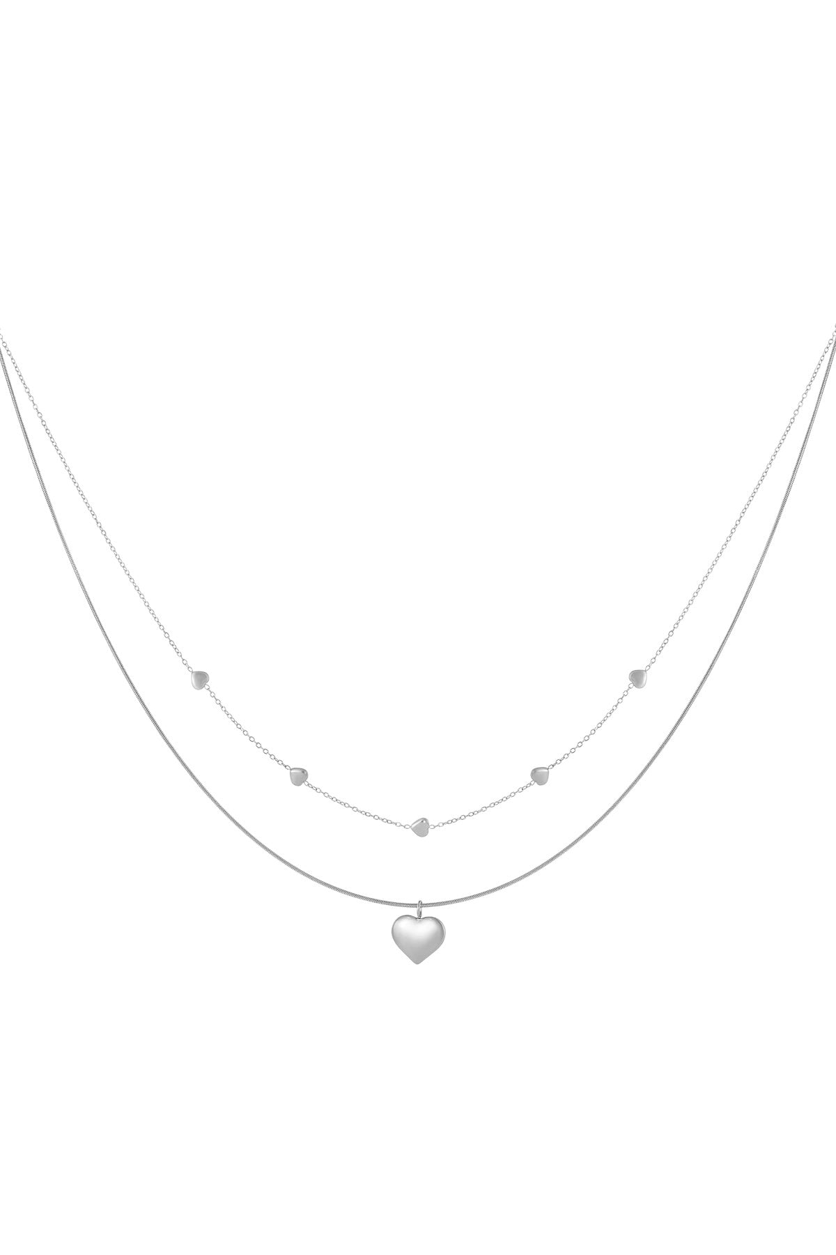 Mehrlagige Halsketten Herz Casual Daily Simple Series Damenschmuck