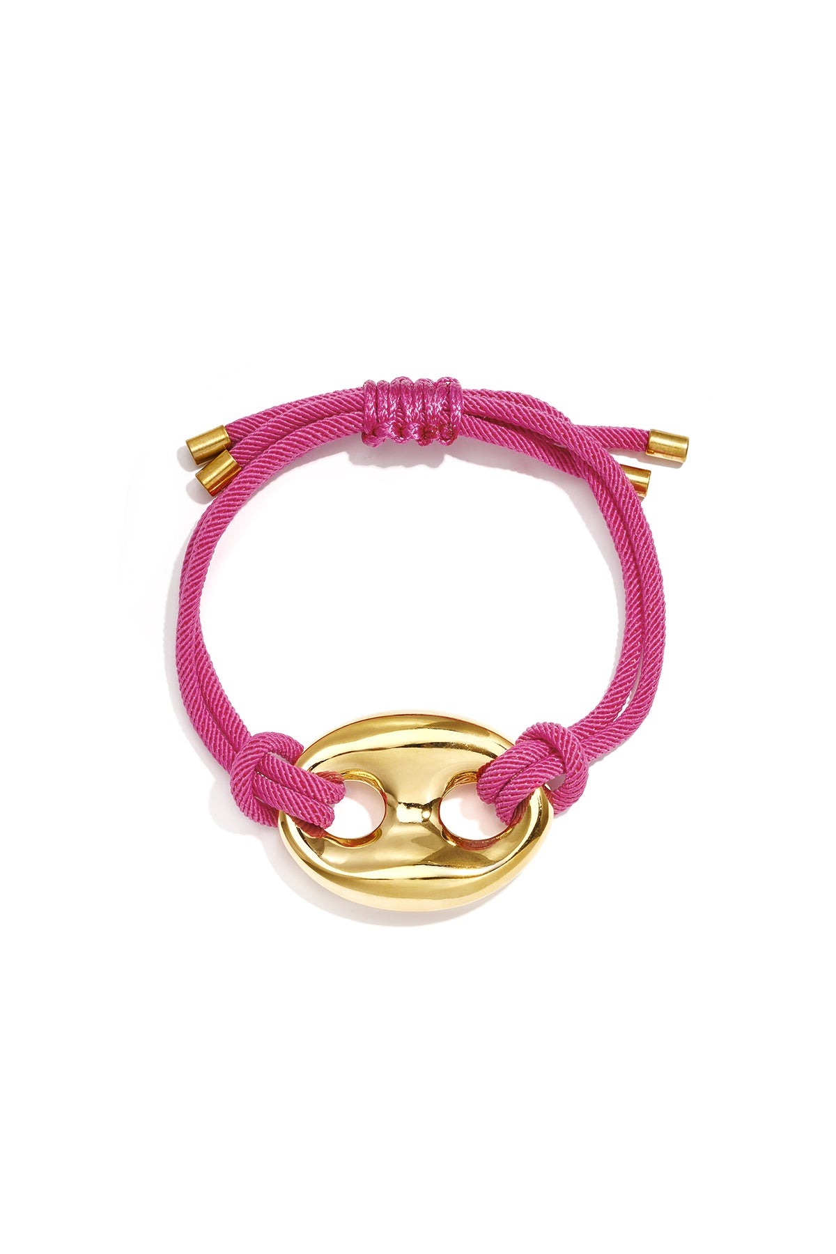 Satinarmband mit Knopfdetail