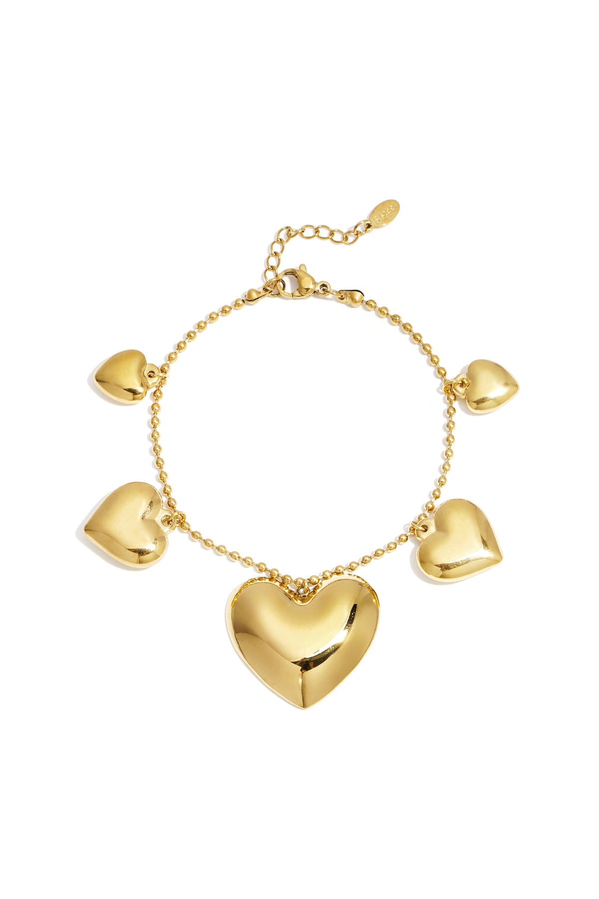 Edelstahl-Charm-Armbänder, Herz, lässige und schlichte Serie, Damenschmuck