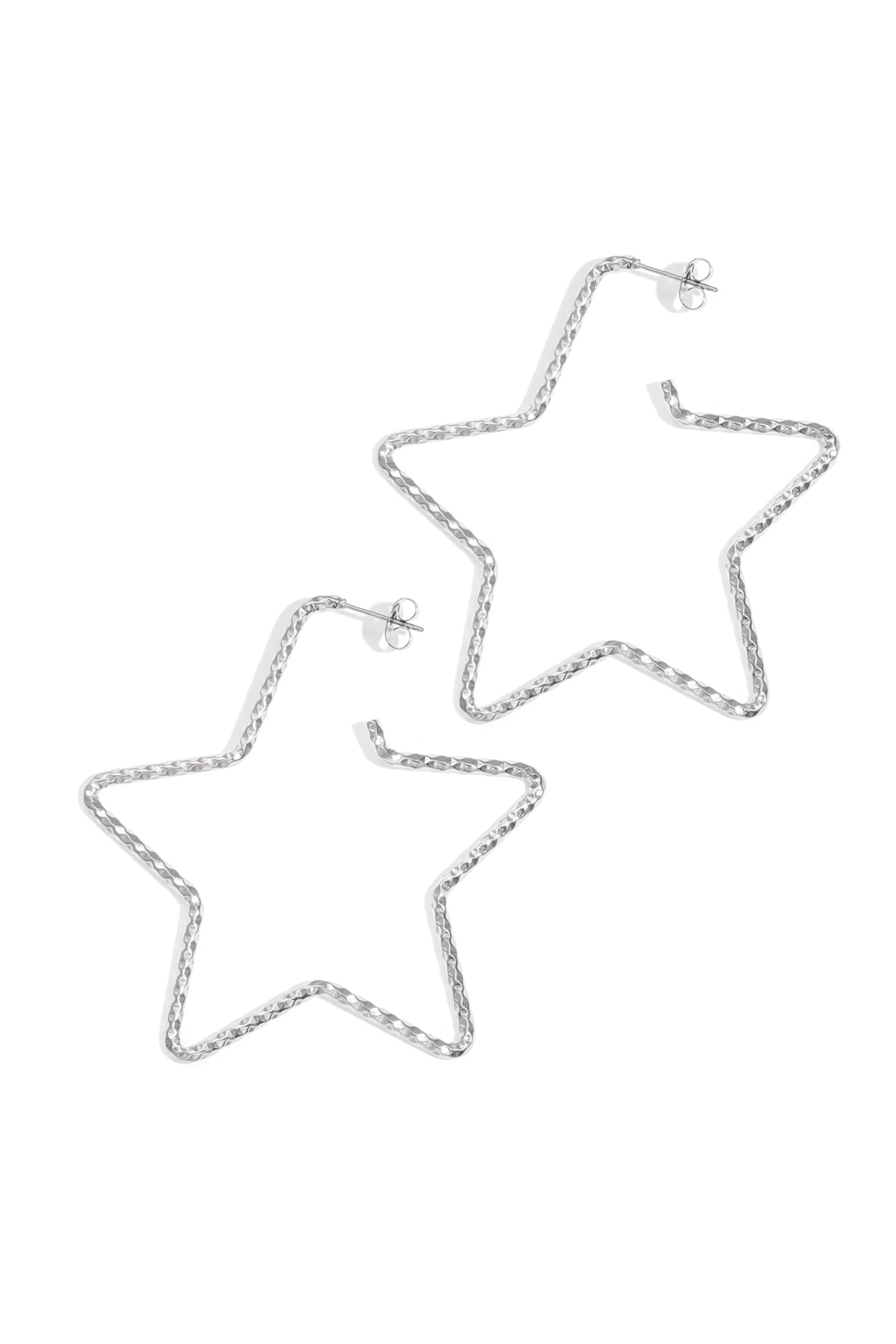 Edelstahl Creolen Stern Casual Täglich Einfache Serie frauen schmuck