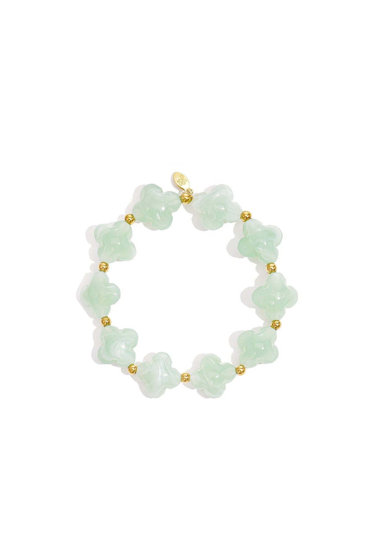 Perlenarmband mit Kleeblattperlen