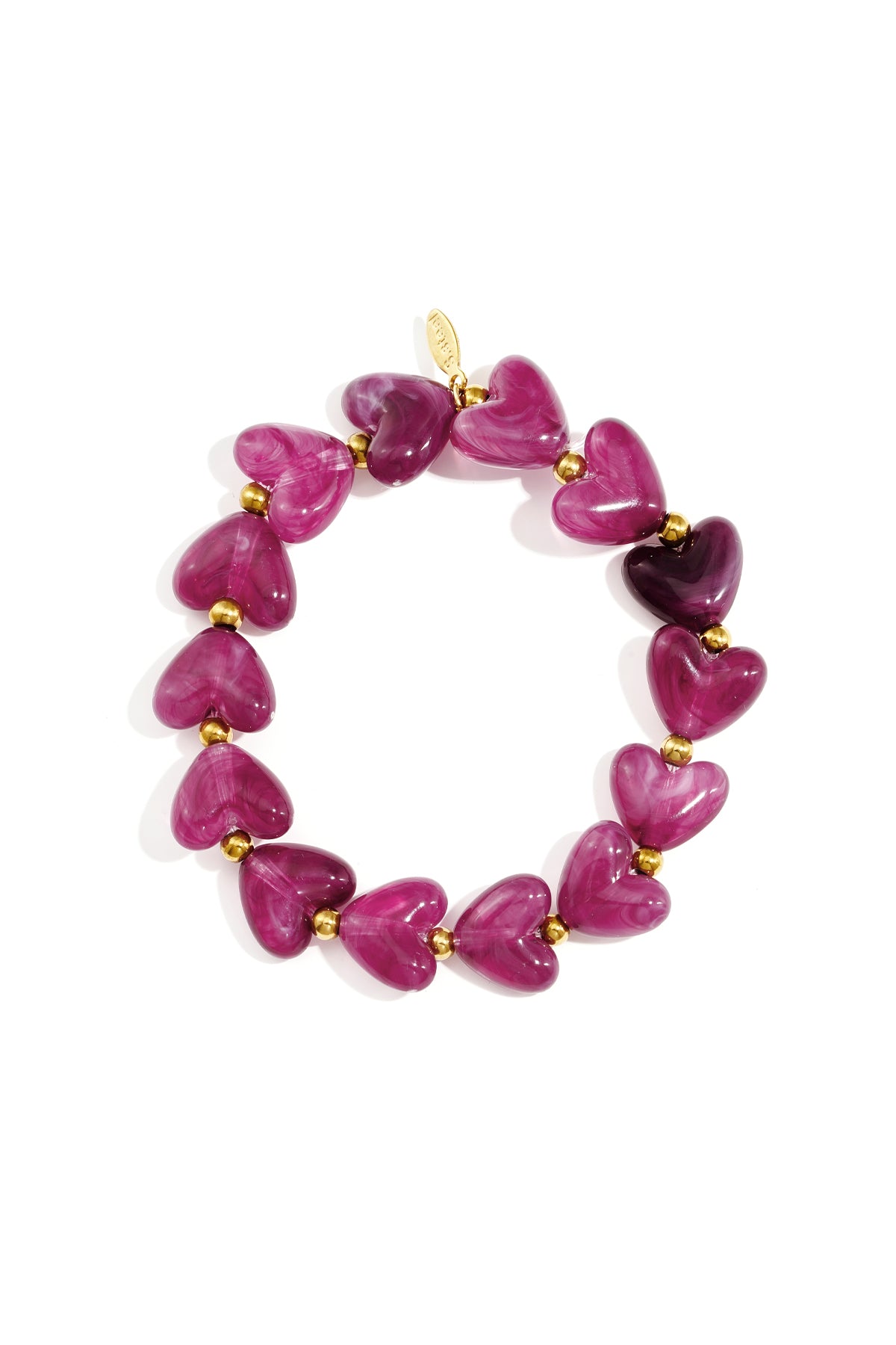 Elastisches Herzperlenarmband