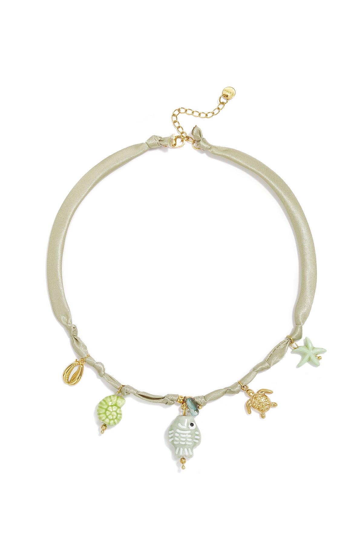 Geflochtene Halsketten aus Polyester, Fischmotiv, Urlaubs-/Strand-Romantik-Serie, Damenschmuck