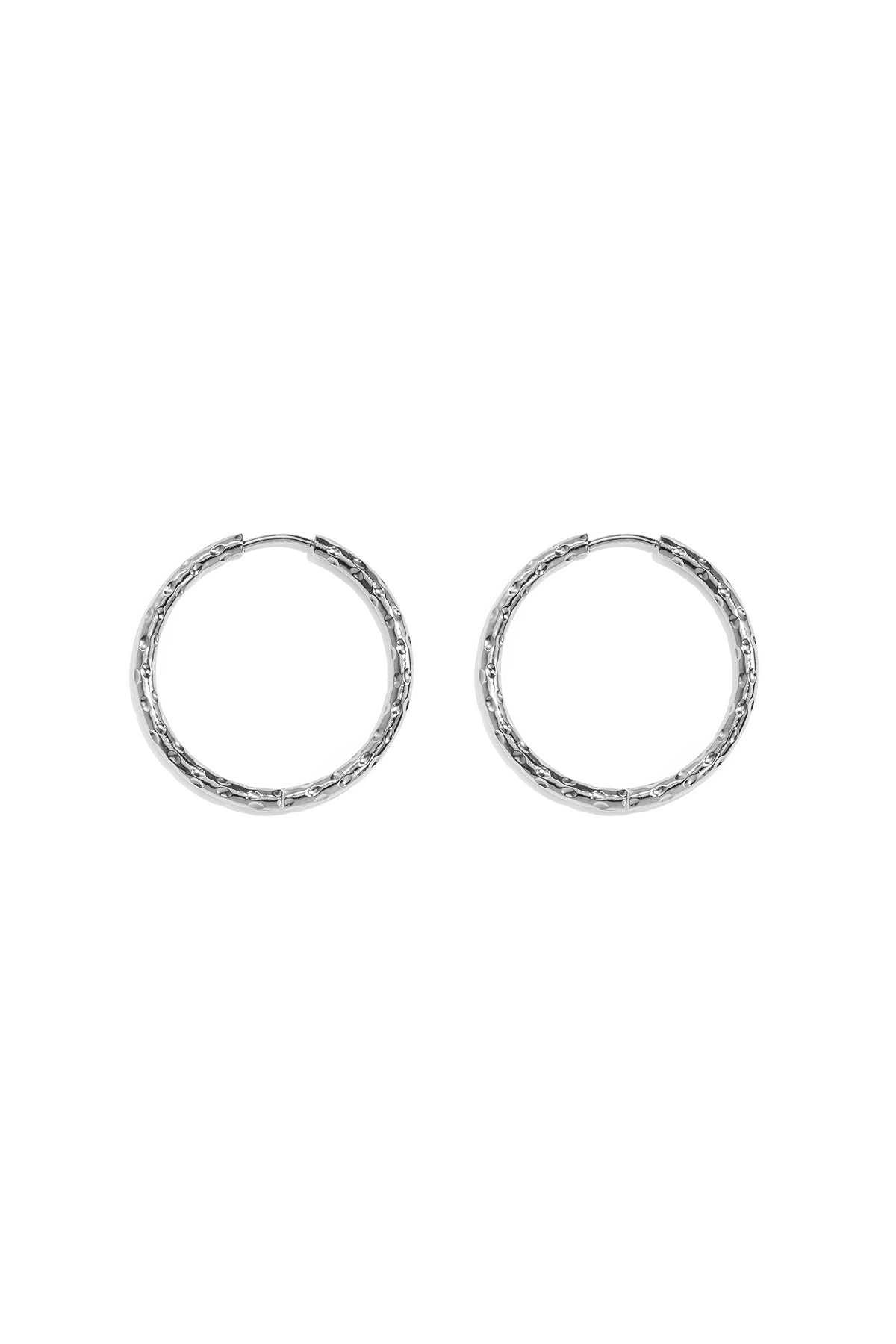 Edelstahl-Creolen, schlicht, elegant, für jeden Tag – Damenschmuck
