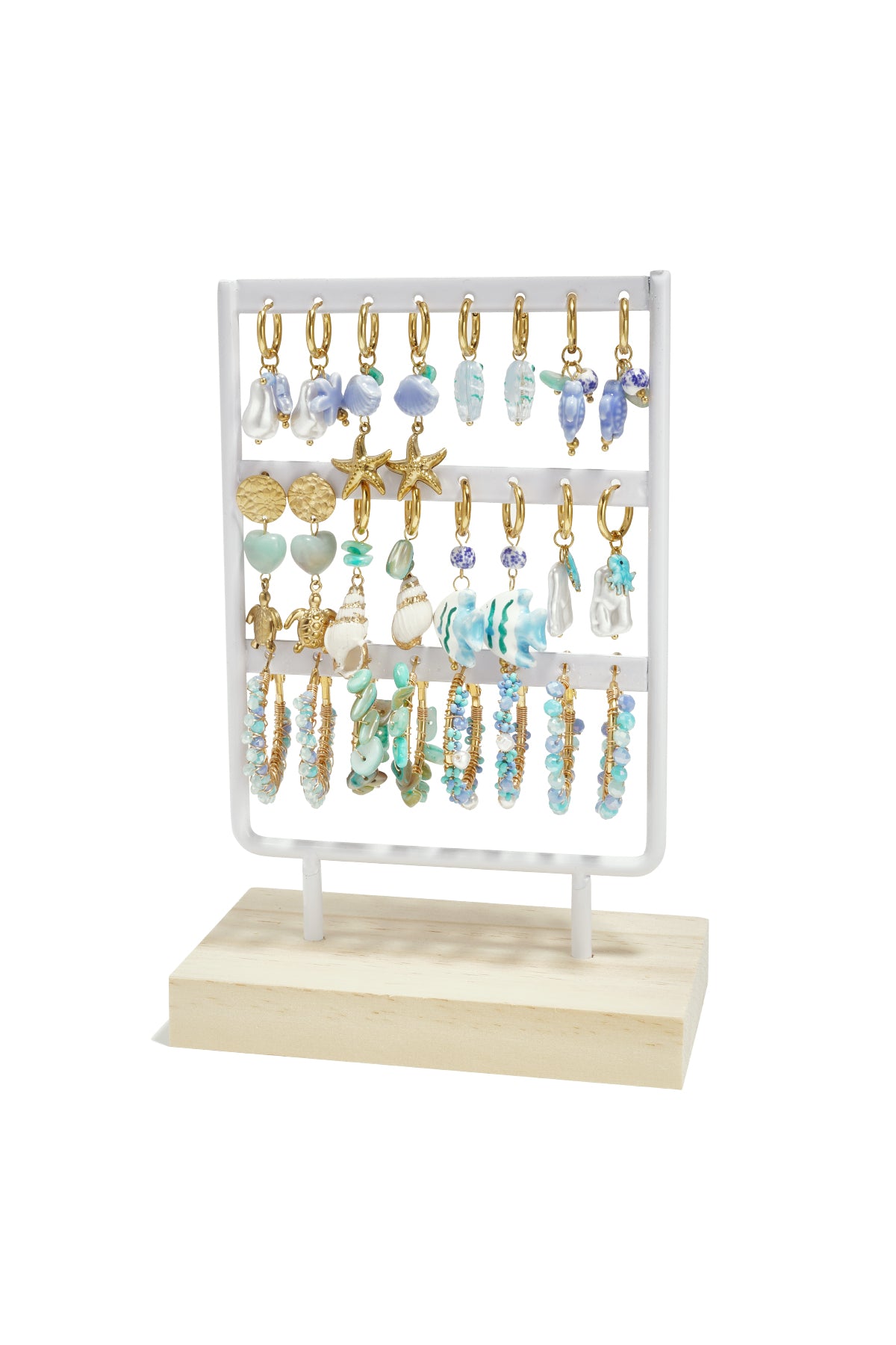 Ohrring-Sets aus Edelstahl, Muschel-Urlaubs-/Strand-Romantik-Serie, Damenschmuck