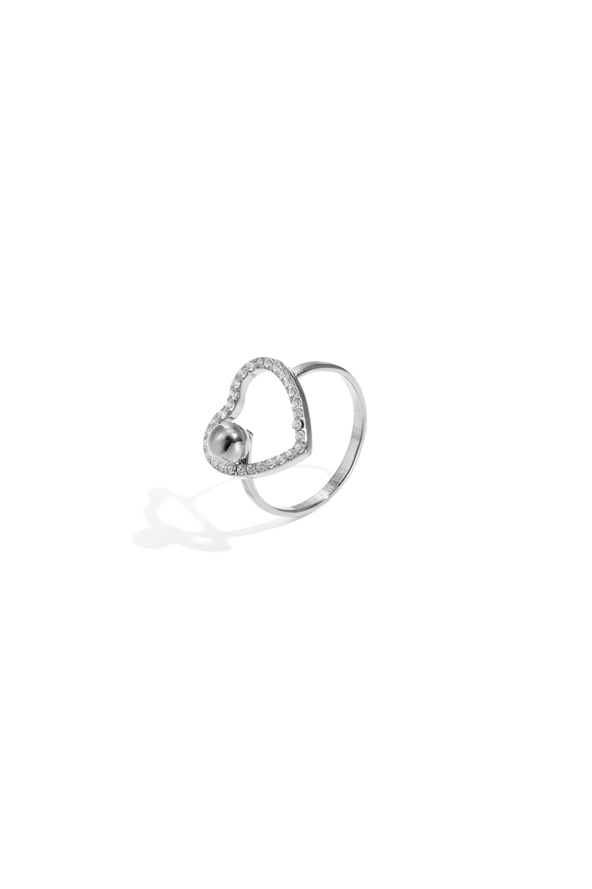 Edelstahl Statement Ringe Herz Casual Daily Simple Serie Damenschmuck