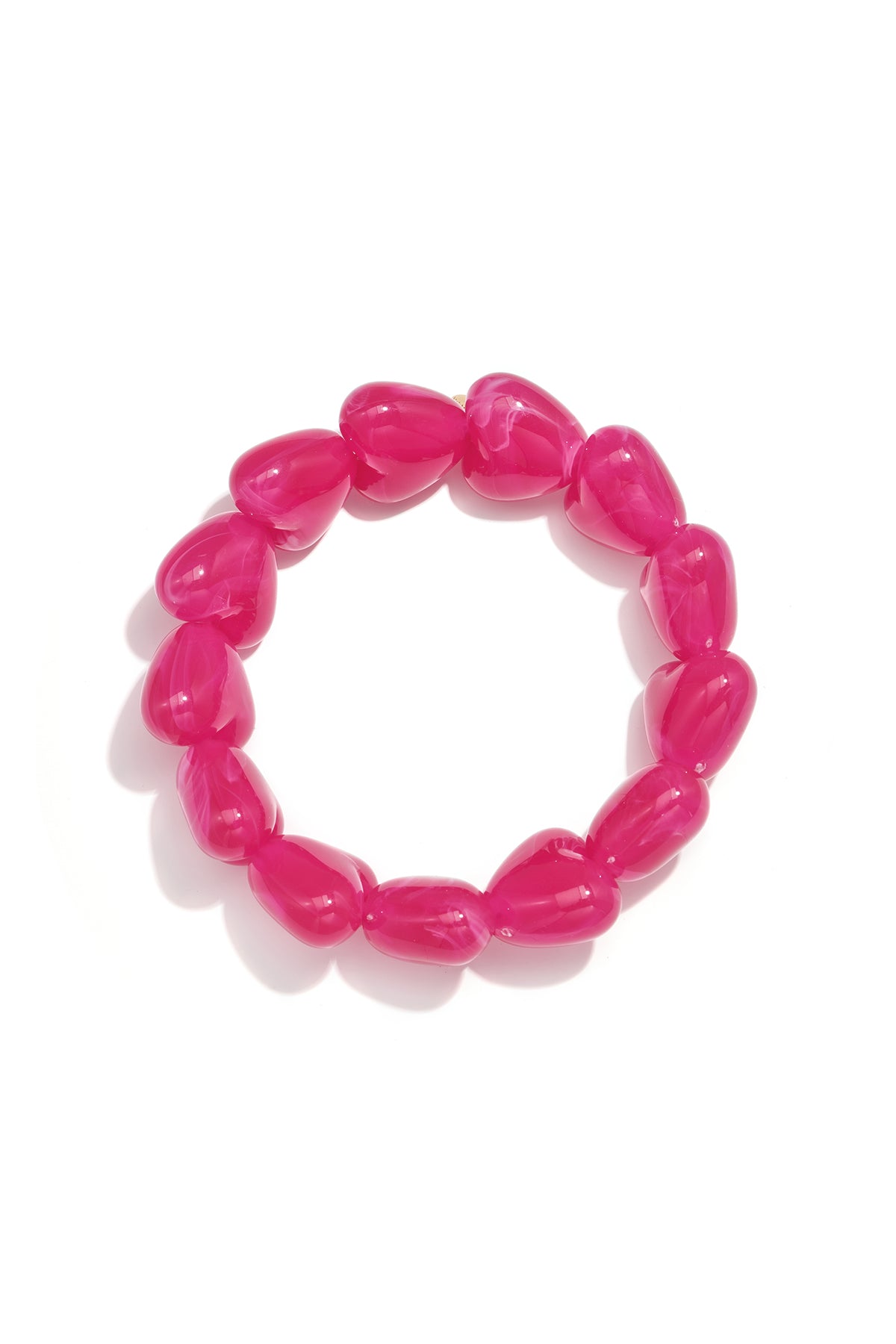 Perlenarmband mit großen Herzperlen