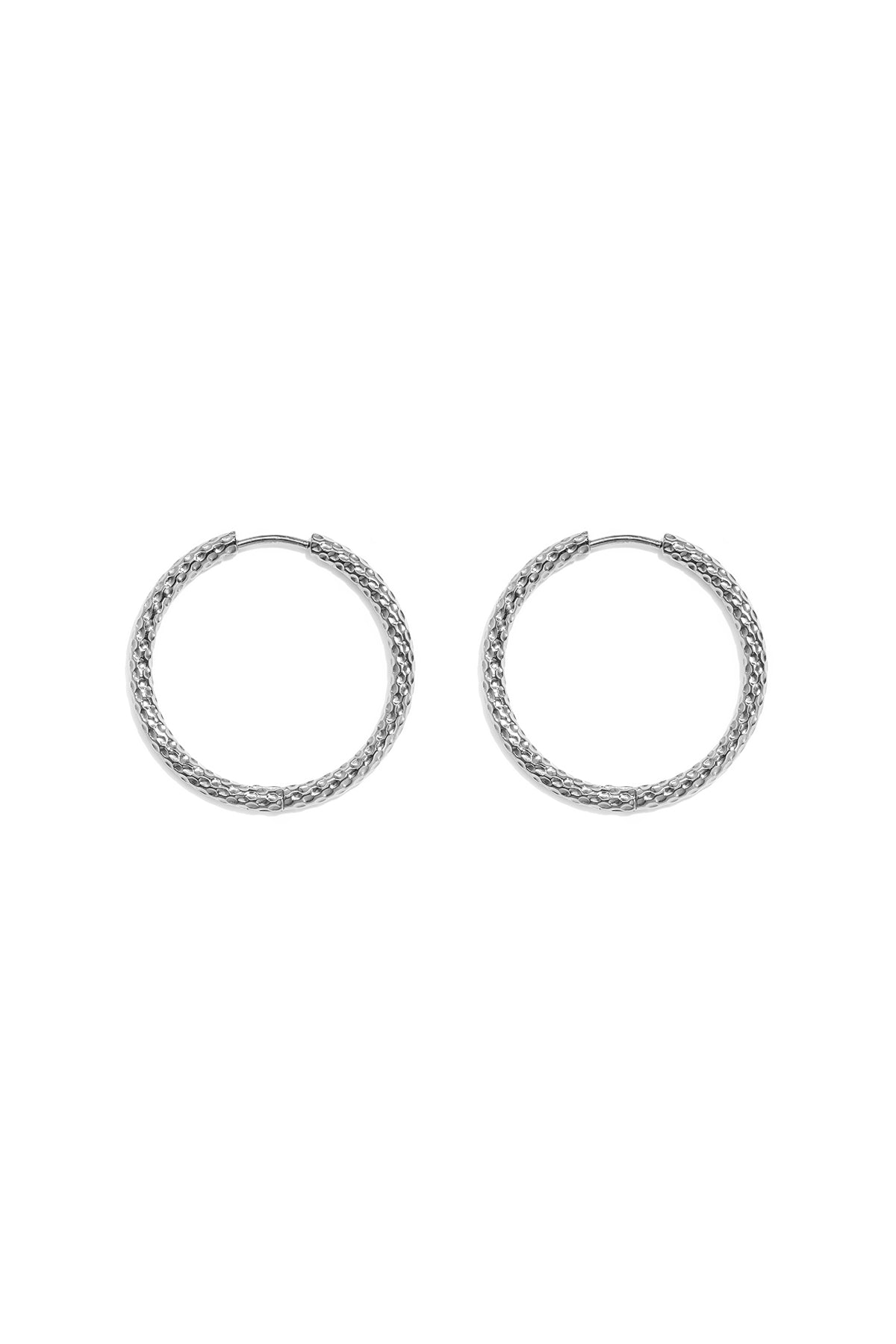 Edelstahl-Creolen, schlicht, elegant, für jeden Tag – Damenschmuck