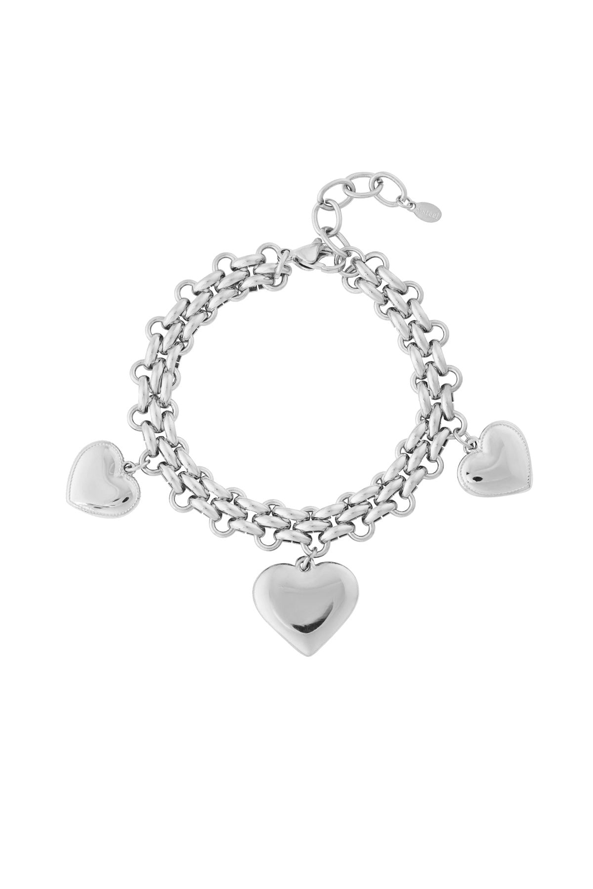 Trio Armband mit auffälligem Herz