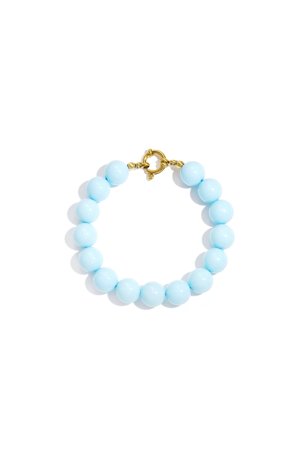 Armband mit mittelgroßen Perlen und Vorderverschluss – 12 mm