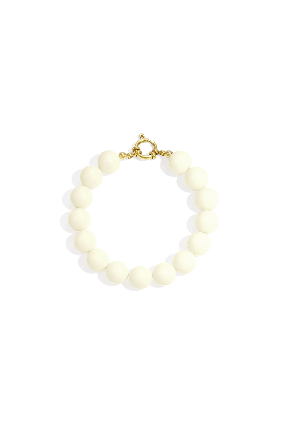Armband mit mittelgroßen Perlen und Vorderverschluss – 12 mm