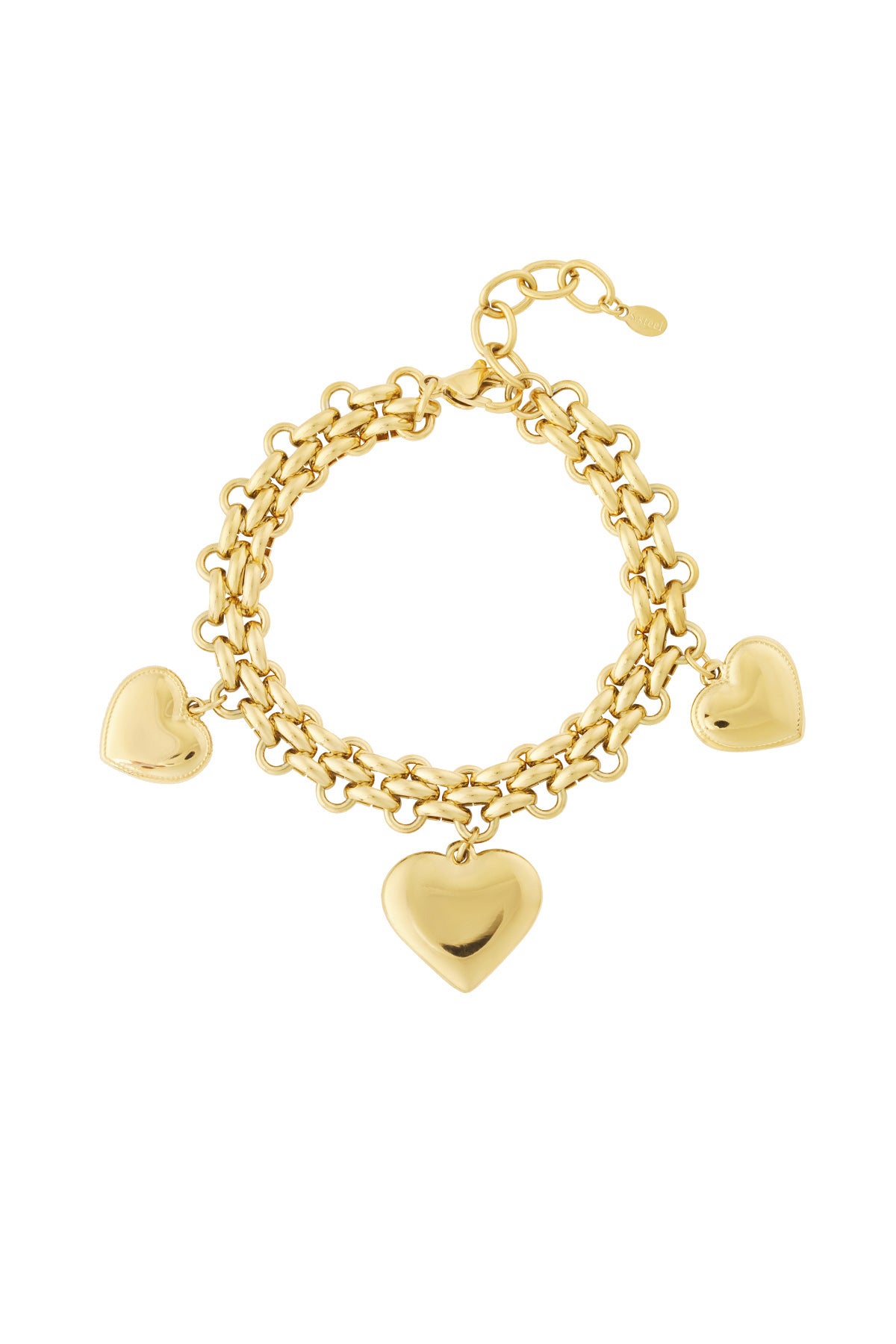 Trio Armband mit auffälligem Herz