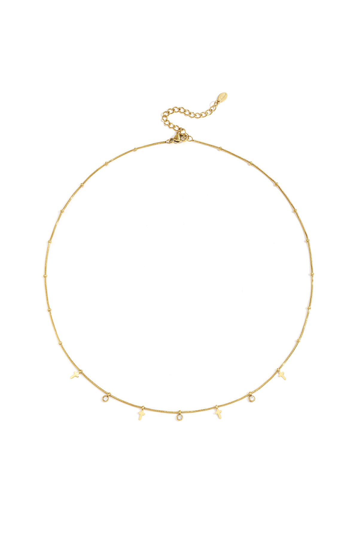 Edelstahl Kette Halsketten Kreuz Casual Täglich Einfache Serie frauen schmuck