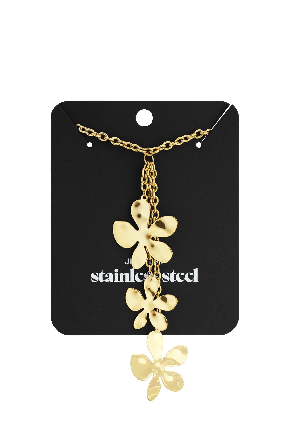 Edelstahl Anhänger Halsketten Blume Casual Täglich Einfache Serie Damenschmuck
