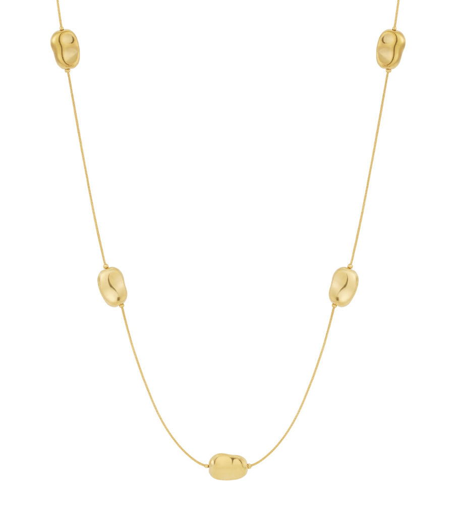 Lange Halskette mit glatten Gliedern