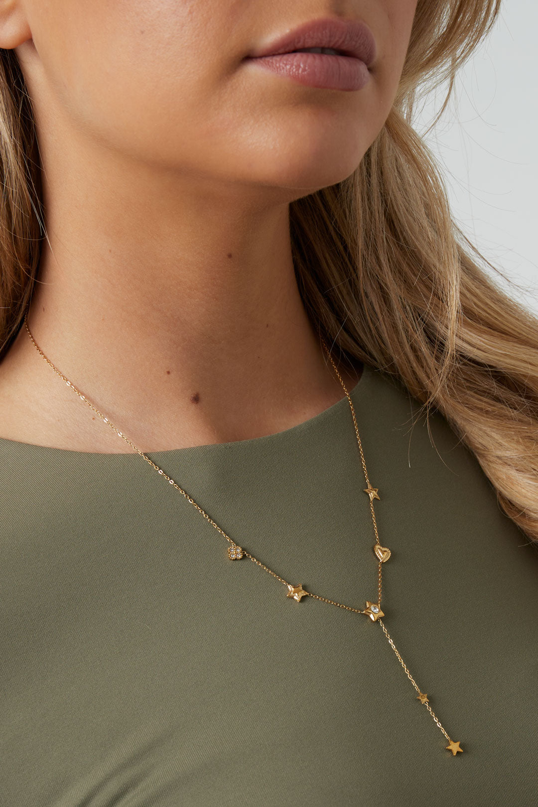 Edelstahl Anhänger Halsketten Stern Casual Täglich Einfache Serie Damen Schmuck
