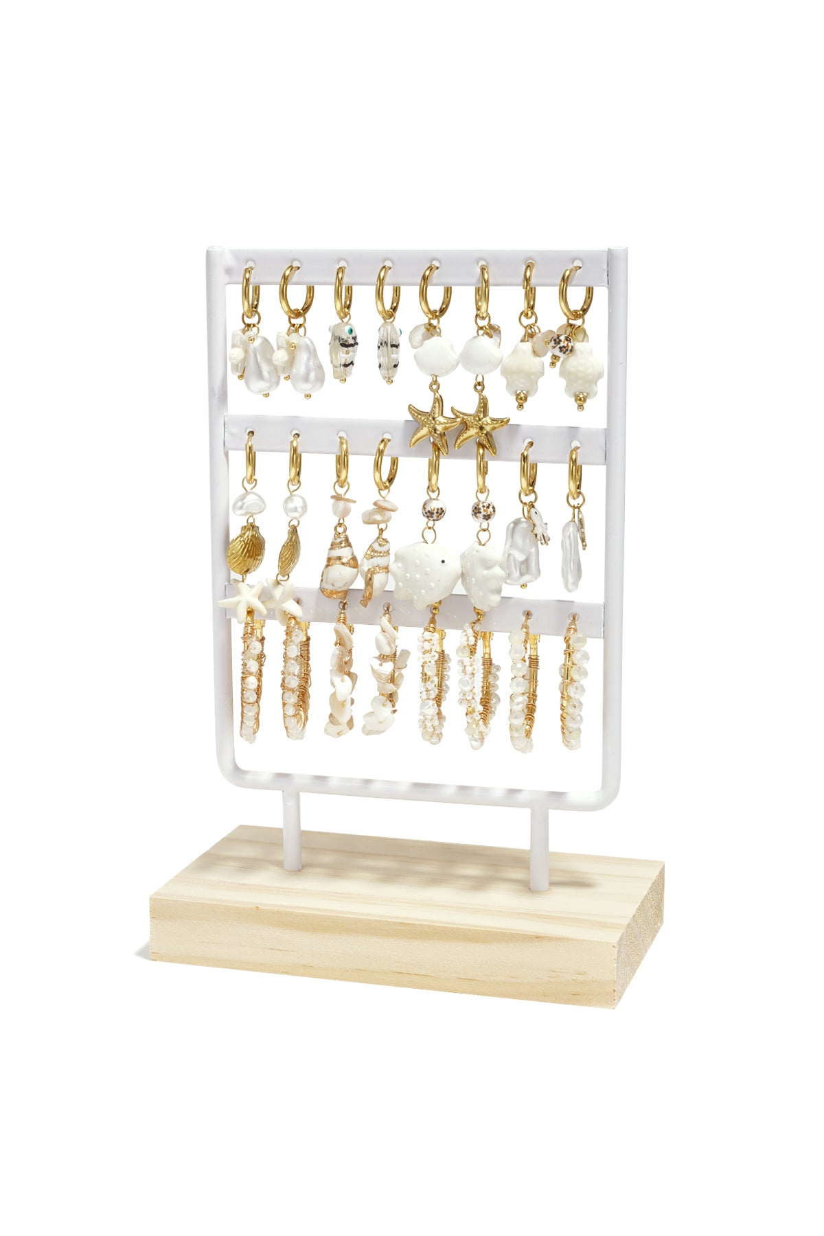 Ohrring-Sets aus Edelstahl, Muschel-Urlaubs-/Strand-Romantik-Serie, Damenschmuck