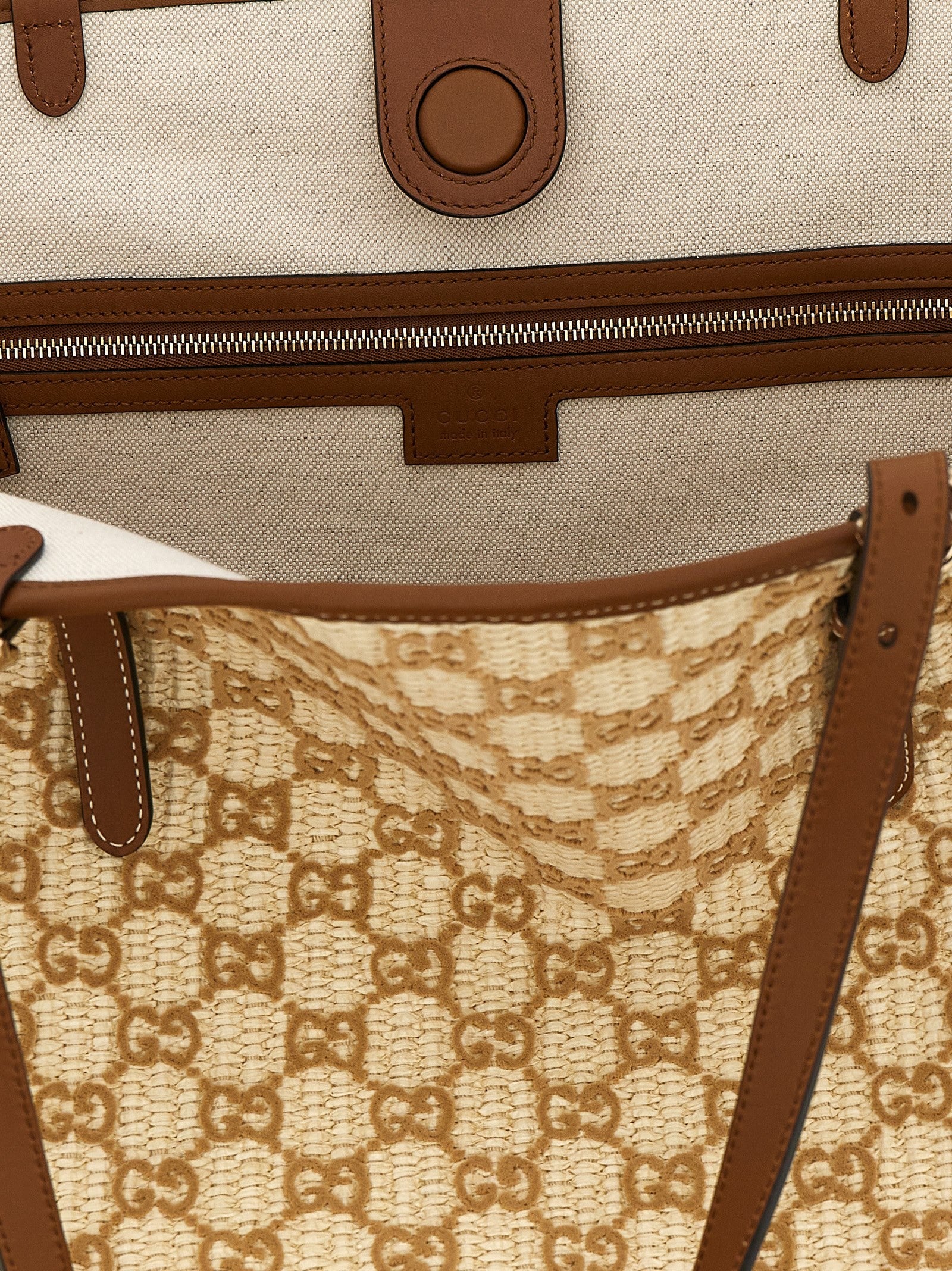 Große geflochten Einkaufs Tasche