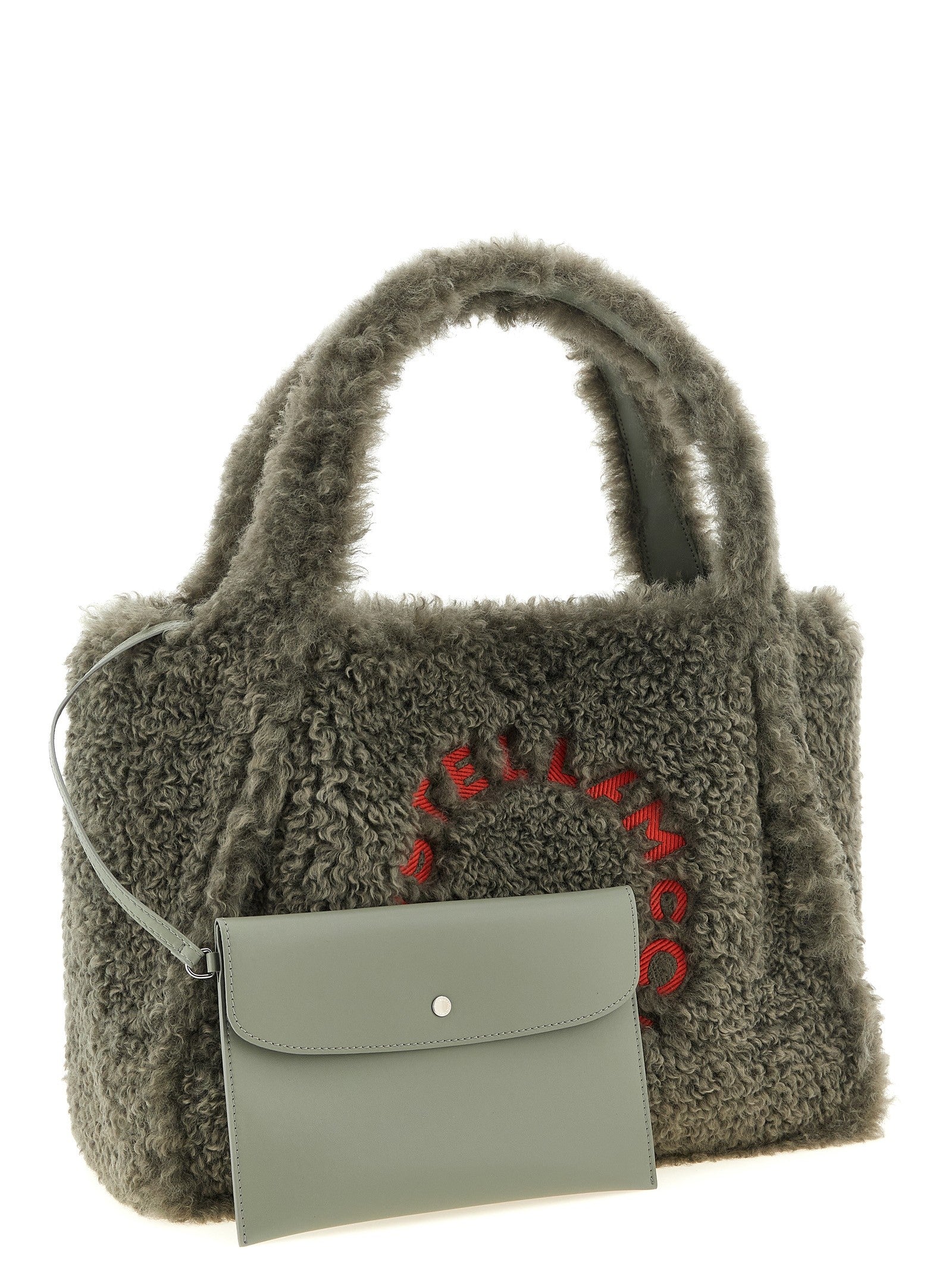 Shearling Logo Einkaufs Tasche