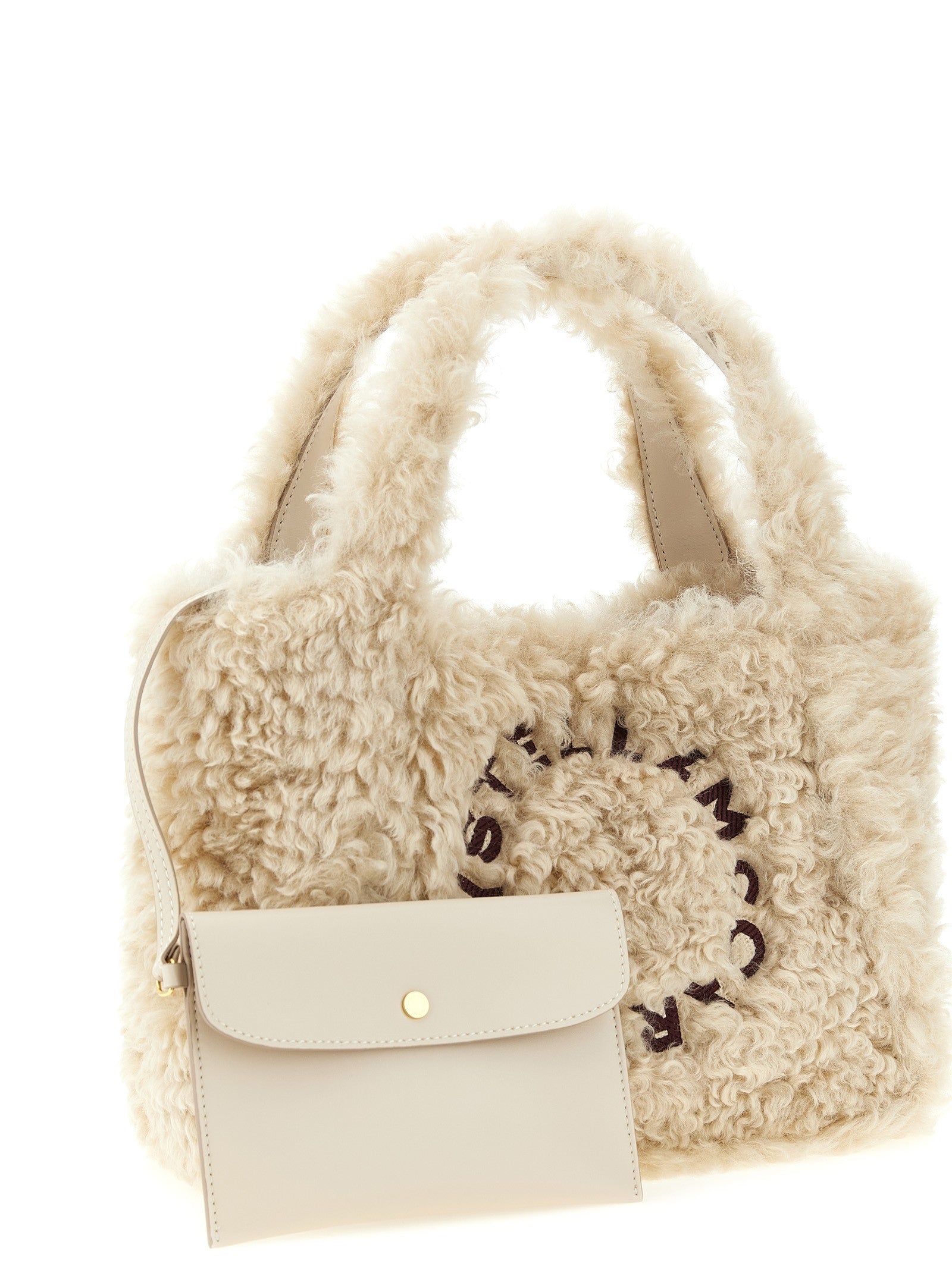 Shearling Logo Einkaufs Tasche