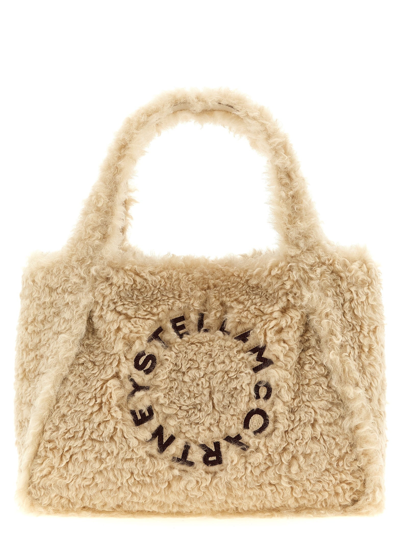 Shearling Logo Einkaufs Tasche