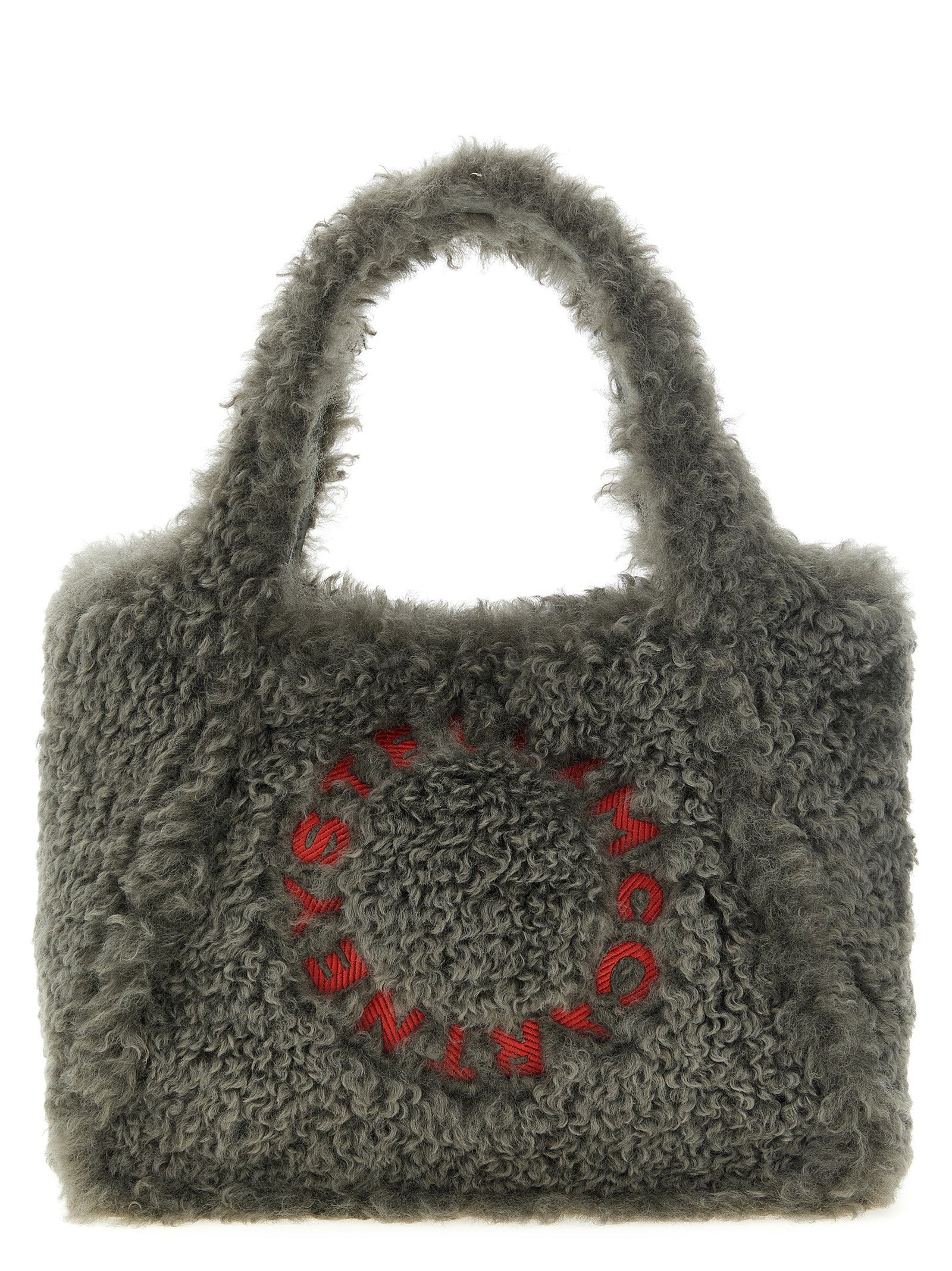 Shearling Logo Einkaufs Tasche