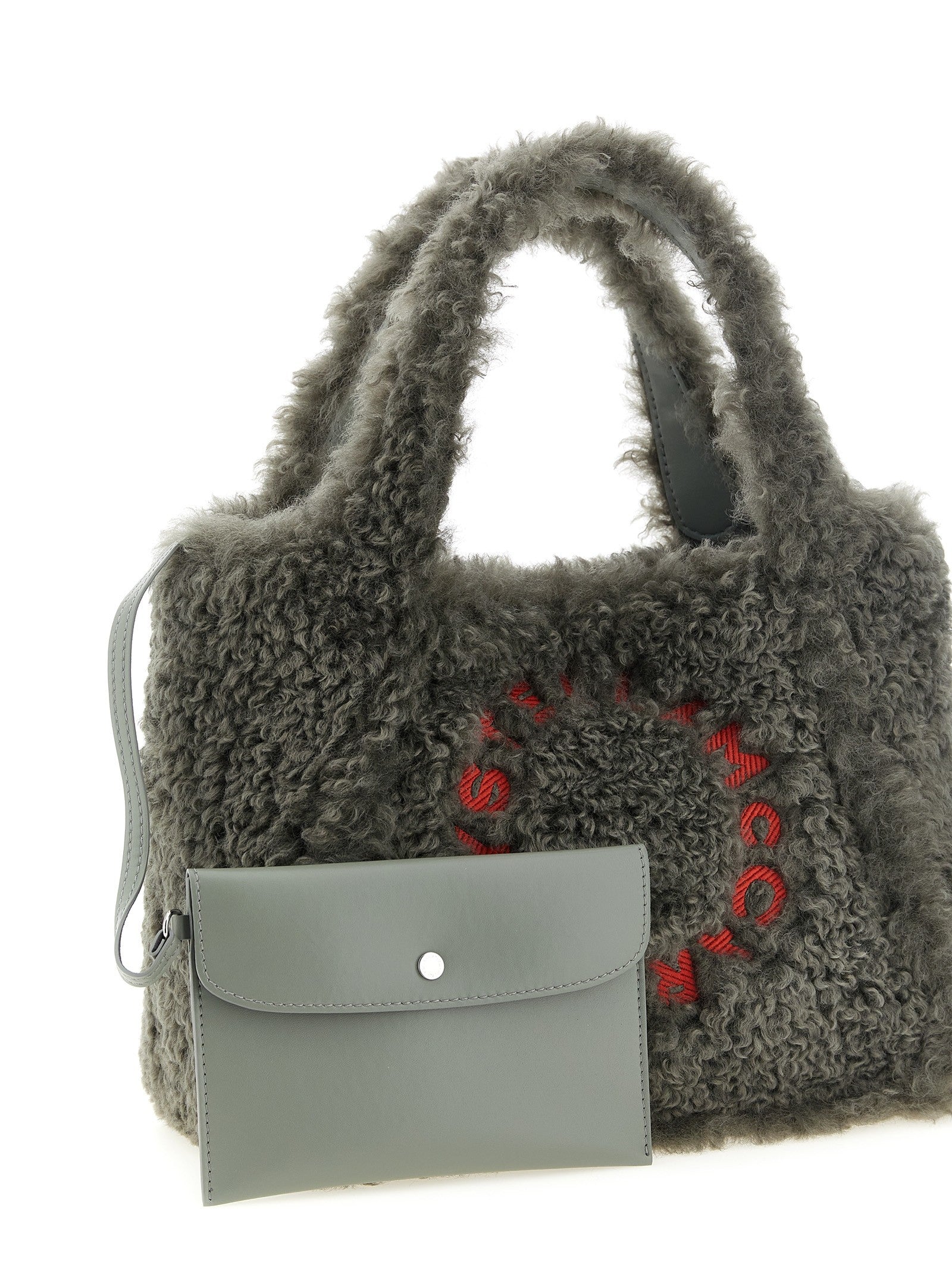 Shearling Logo Einkaufs Tasche