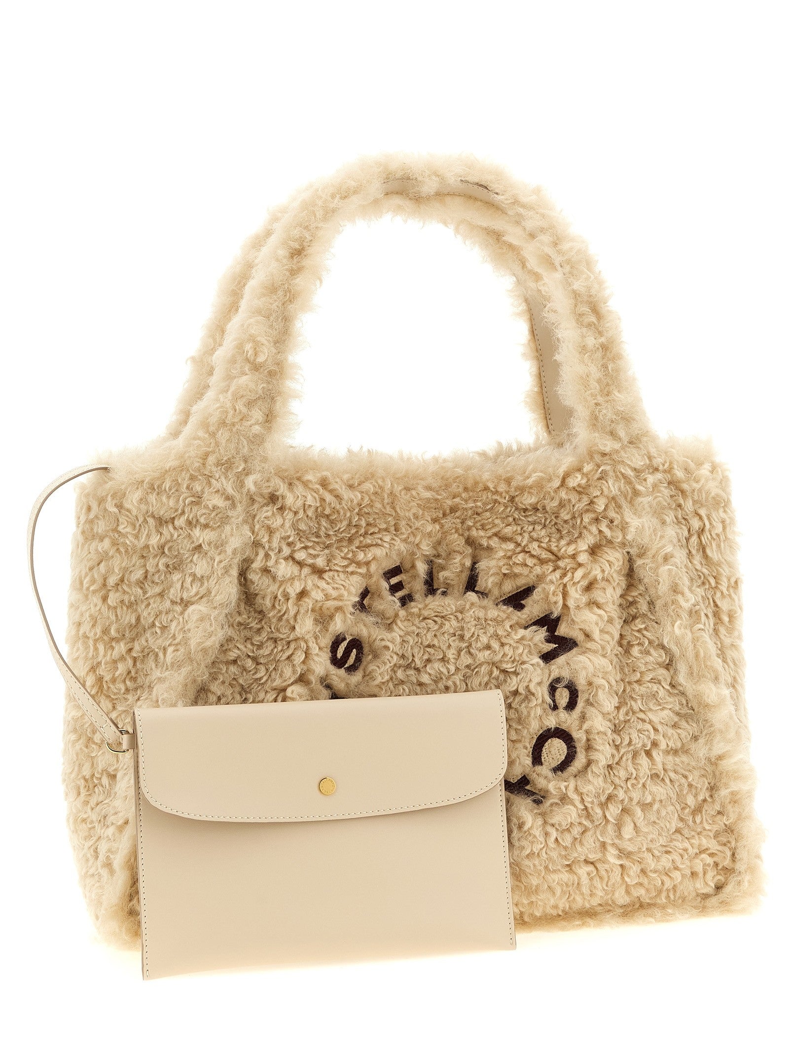 Shearling Logo Einkaufs Tasche