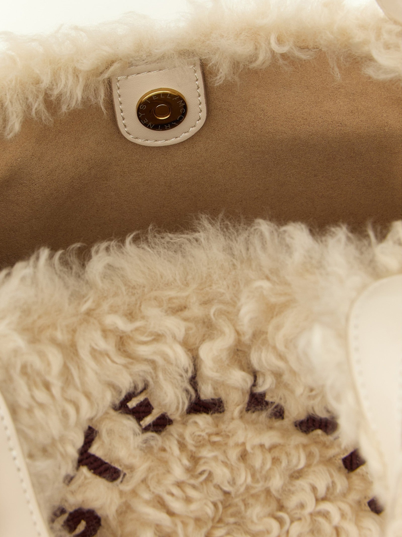 Shearling Logo Einkaufs Tasche