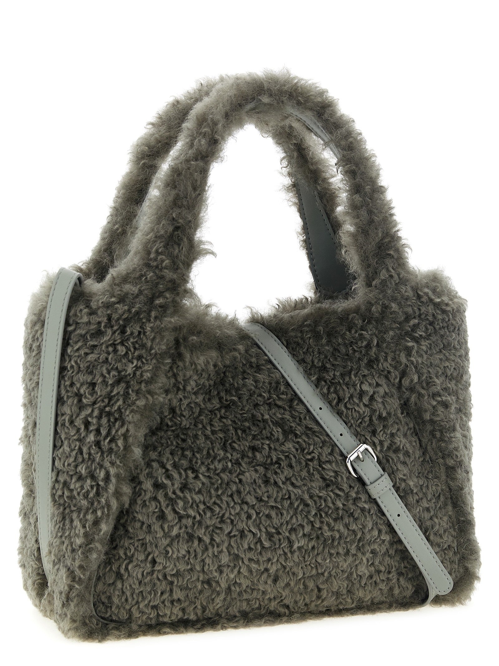 Shearling Logo Einkaufs Tasche