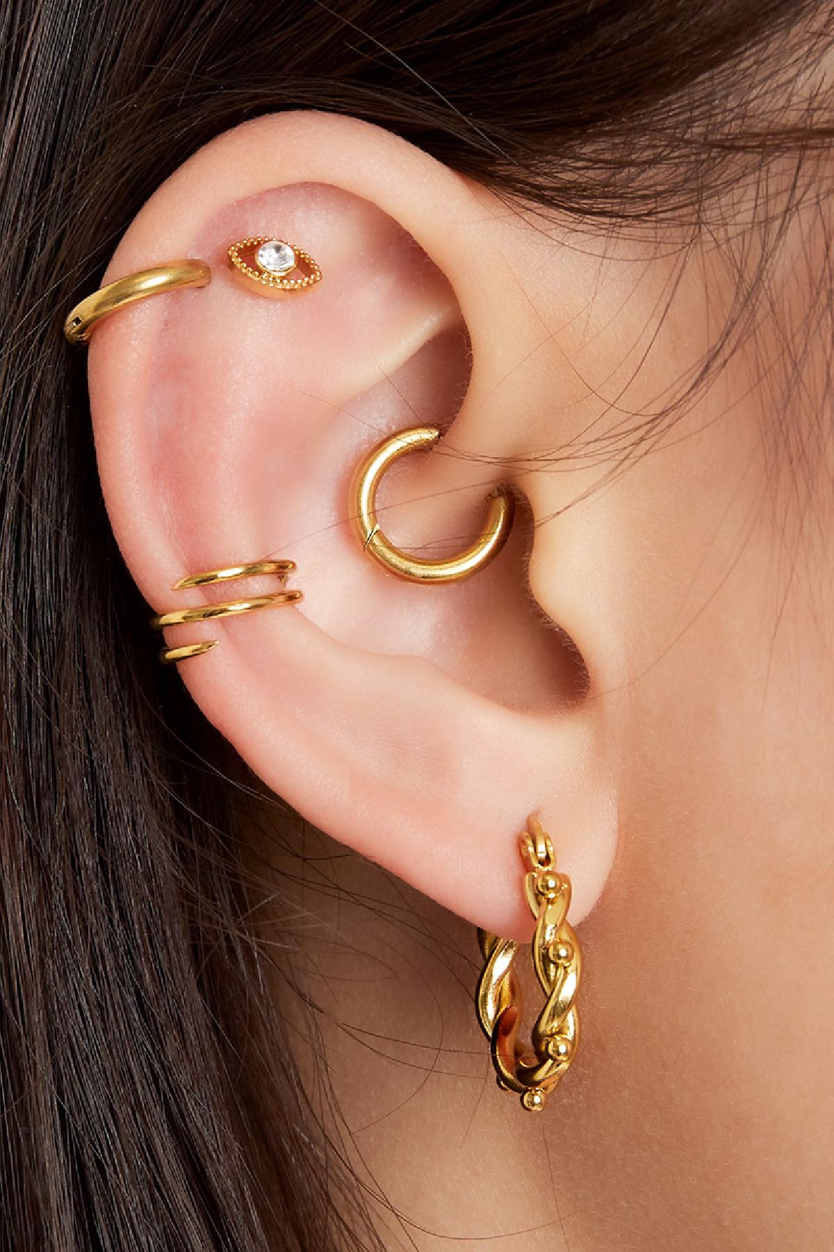 Ohrstulpe Spiral Goldfarbe Edelstahl