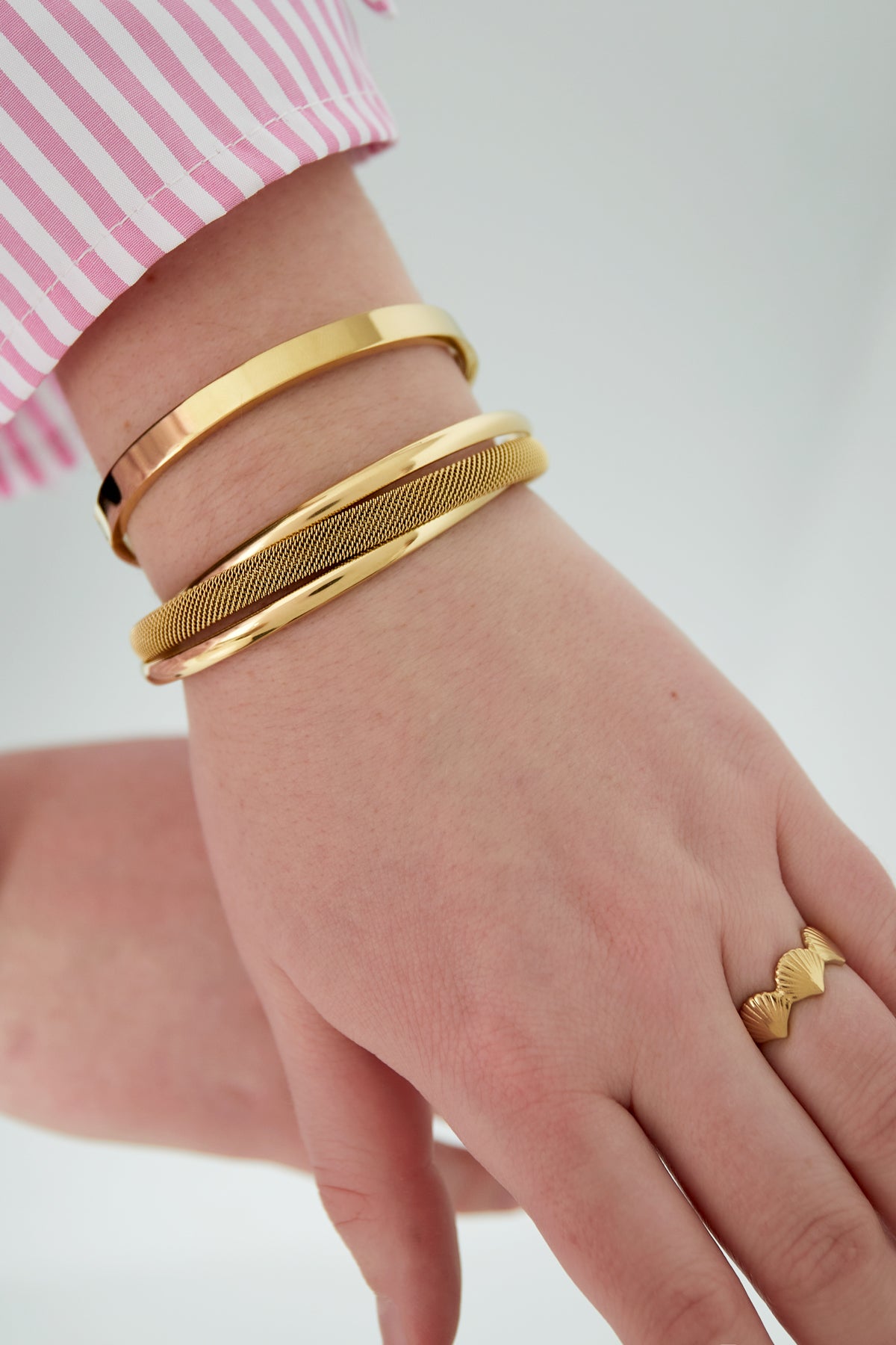Cooles Chick-Armband - Goldfarben