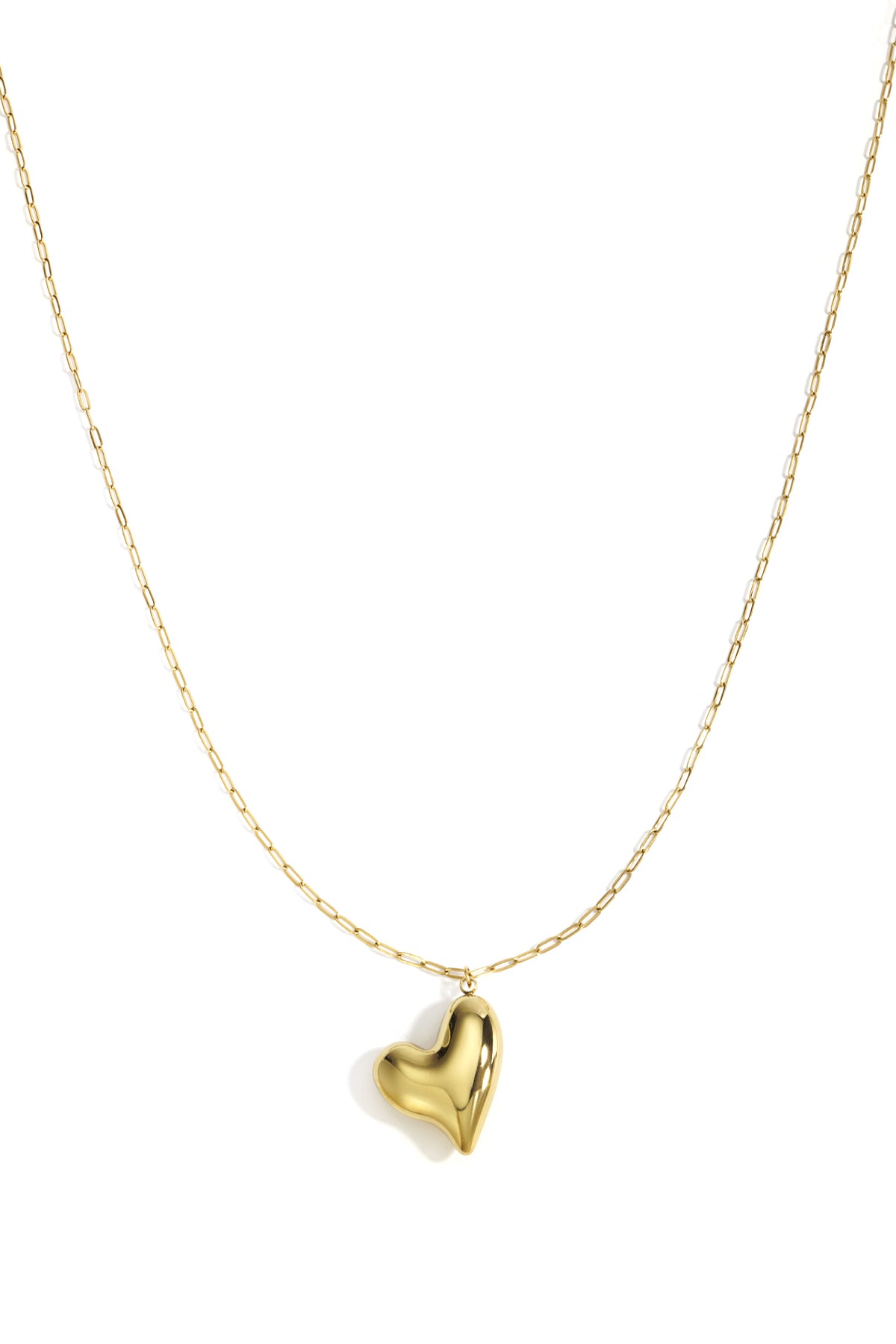 Edelstahl Lange Halsketten Herz Casual Täglich Einfache Serie frauen schmuck