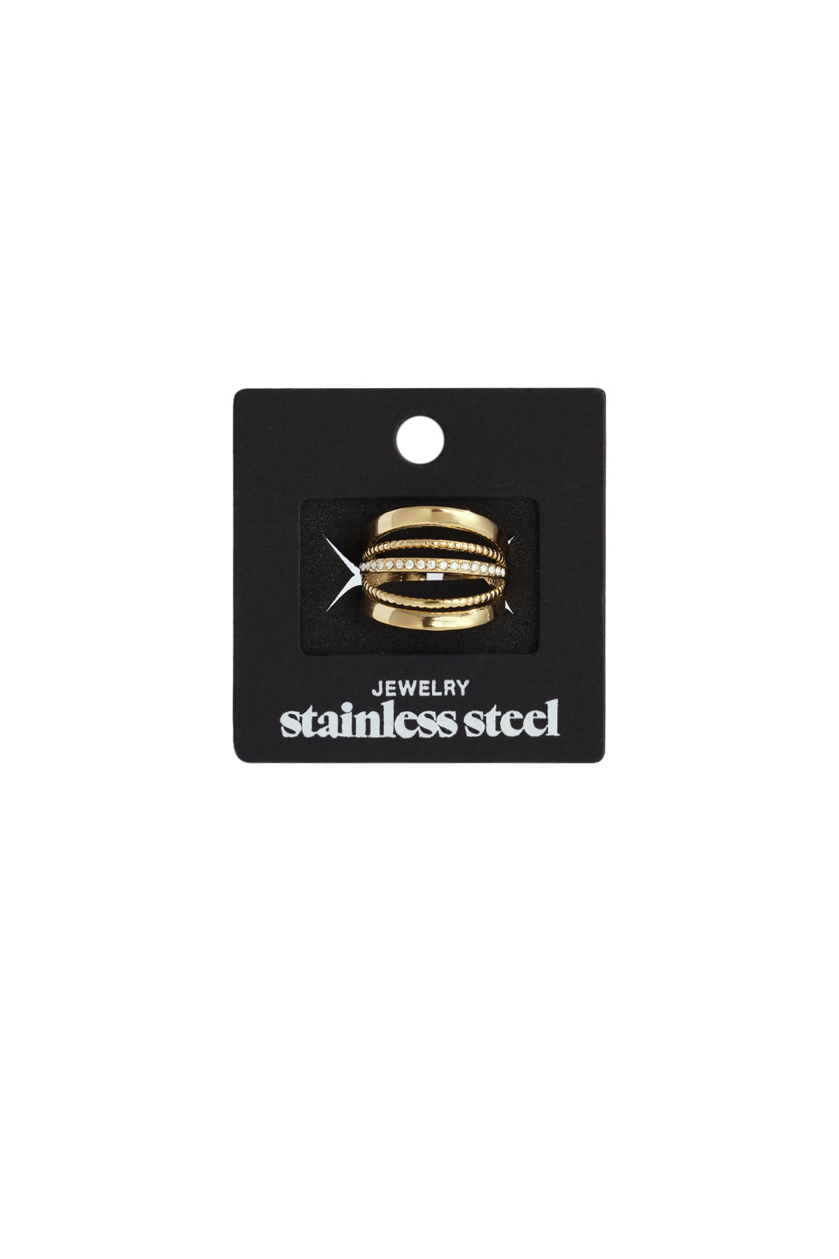 Edelstahl Statement Ringe Linien Casual Daily Simple Serie Damenschmuck