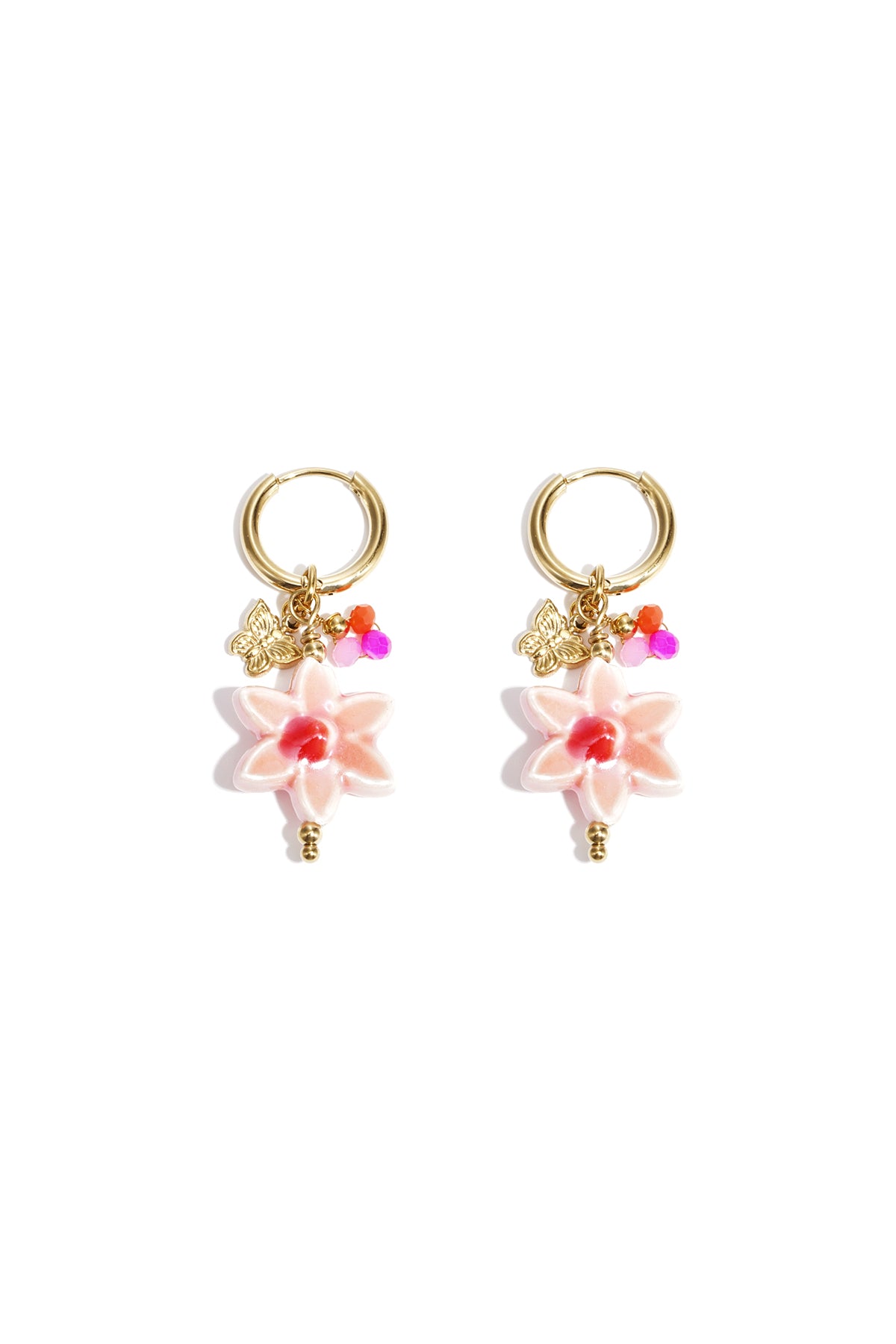 Ohrringe magische Blume - Goldfarben