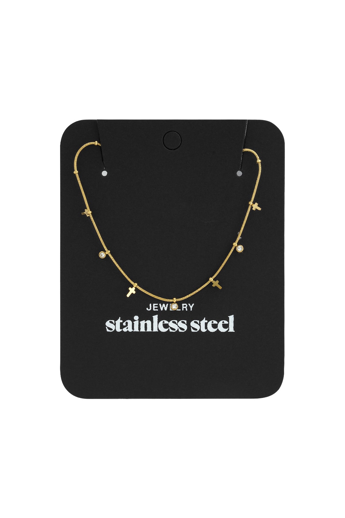 Edelstahl Kette Halsketten Kreuz Casual Täglich Einfache Serie frauen schmuck