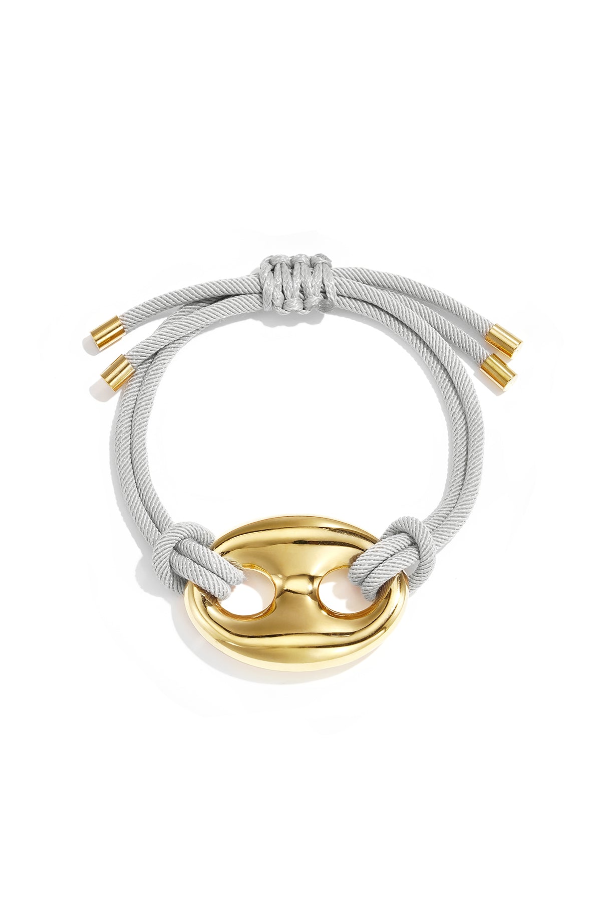 Satinarmband mit Knopfdetail