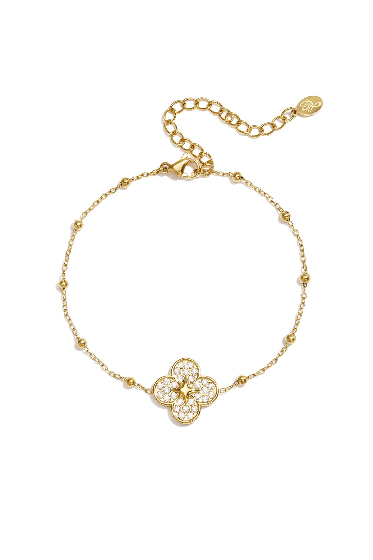 Edelstahl-Charm-Armbänder, Clover Simple Daily Simple Serie, Damenschmuck