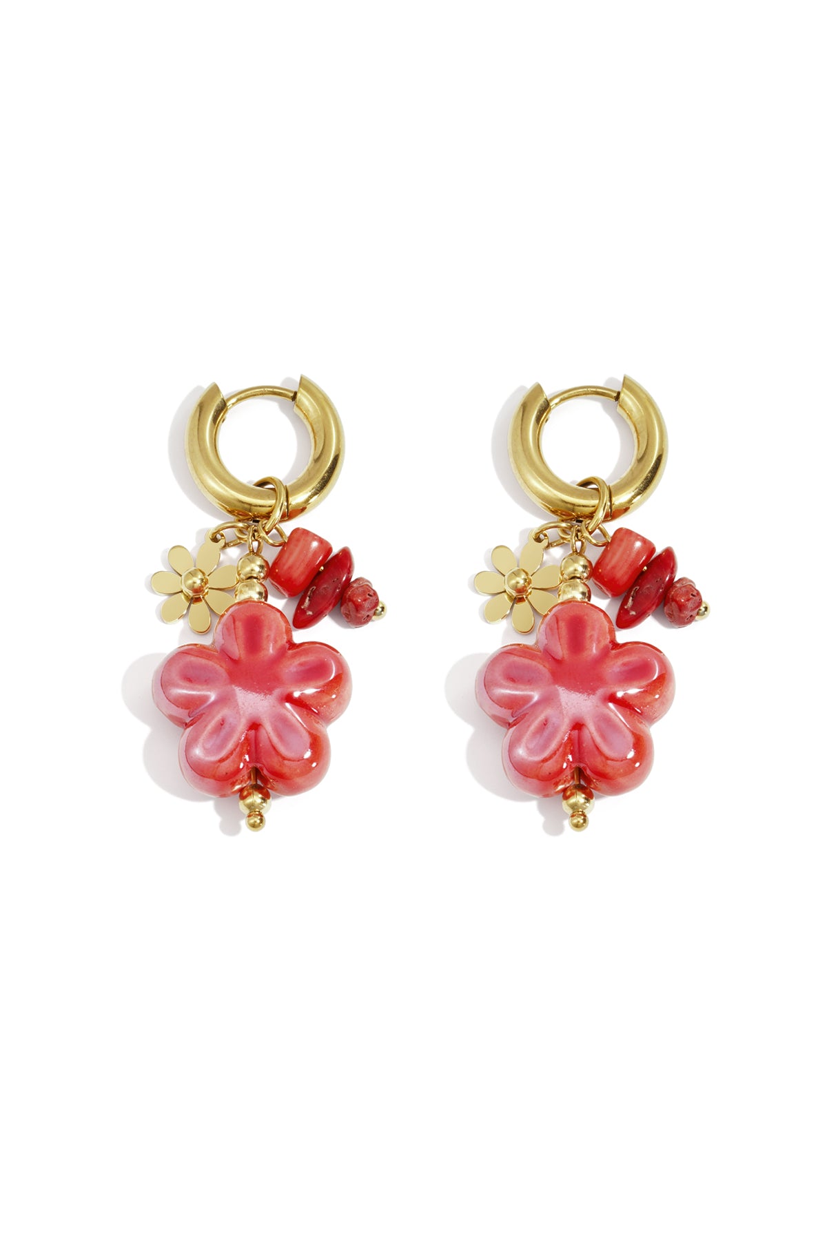 Edelstahl Tropfen Ohrringe Blume Täglich Täglich Einfache Serie frauen schmuck