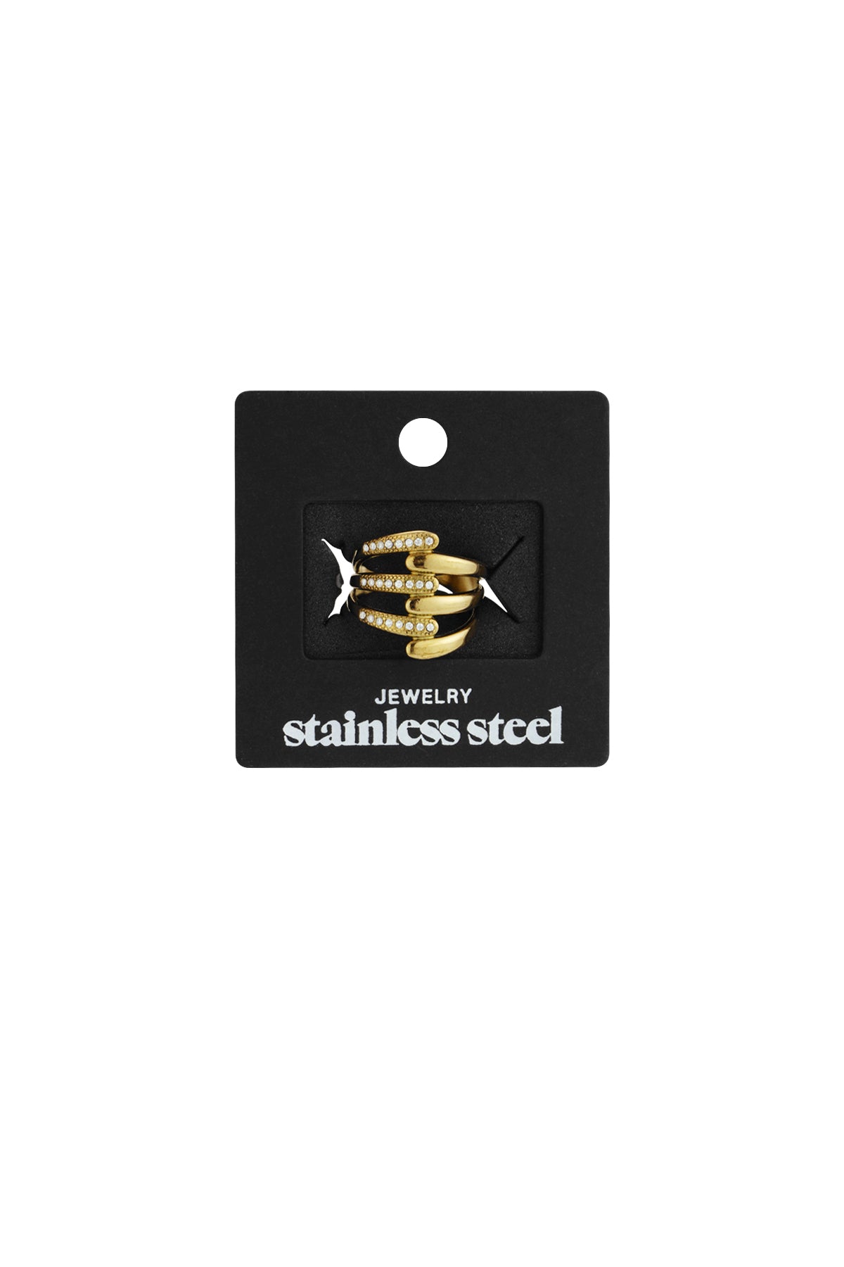 Edelstahl Statement Ringe Linien Casual Daily Simple Serie Damenschmuck