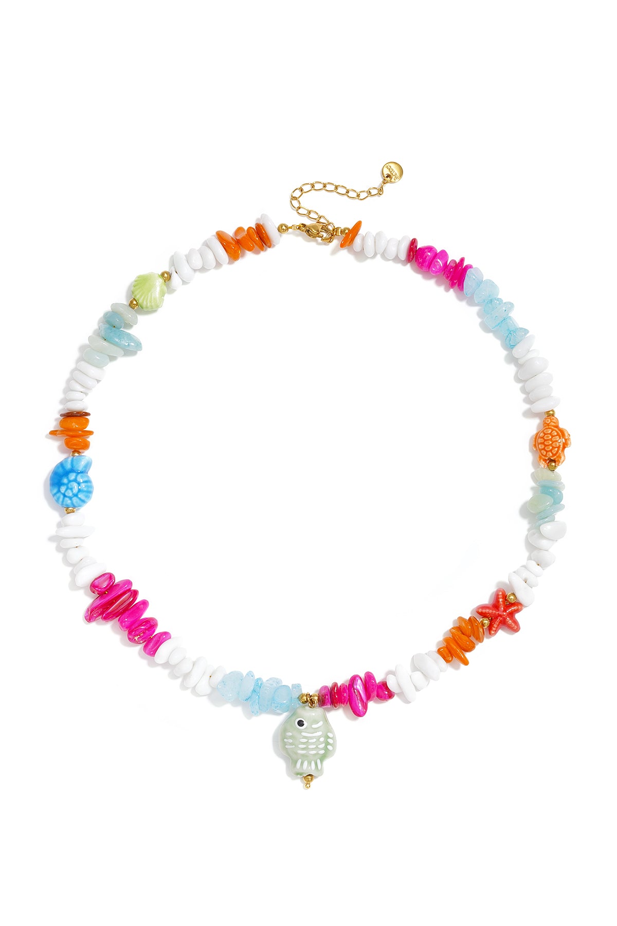 Keramik-Perlenketten, Fischmotiv, lässig-romantische Serie, Damenschmuck