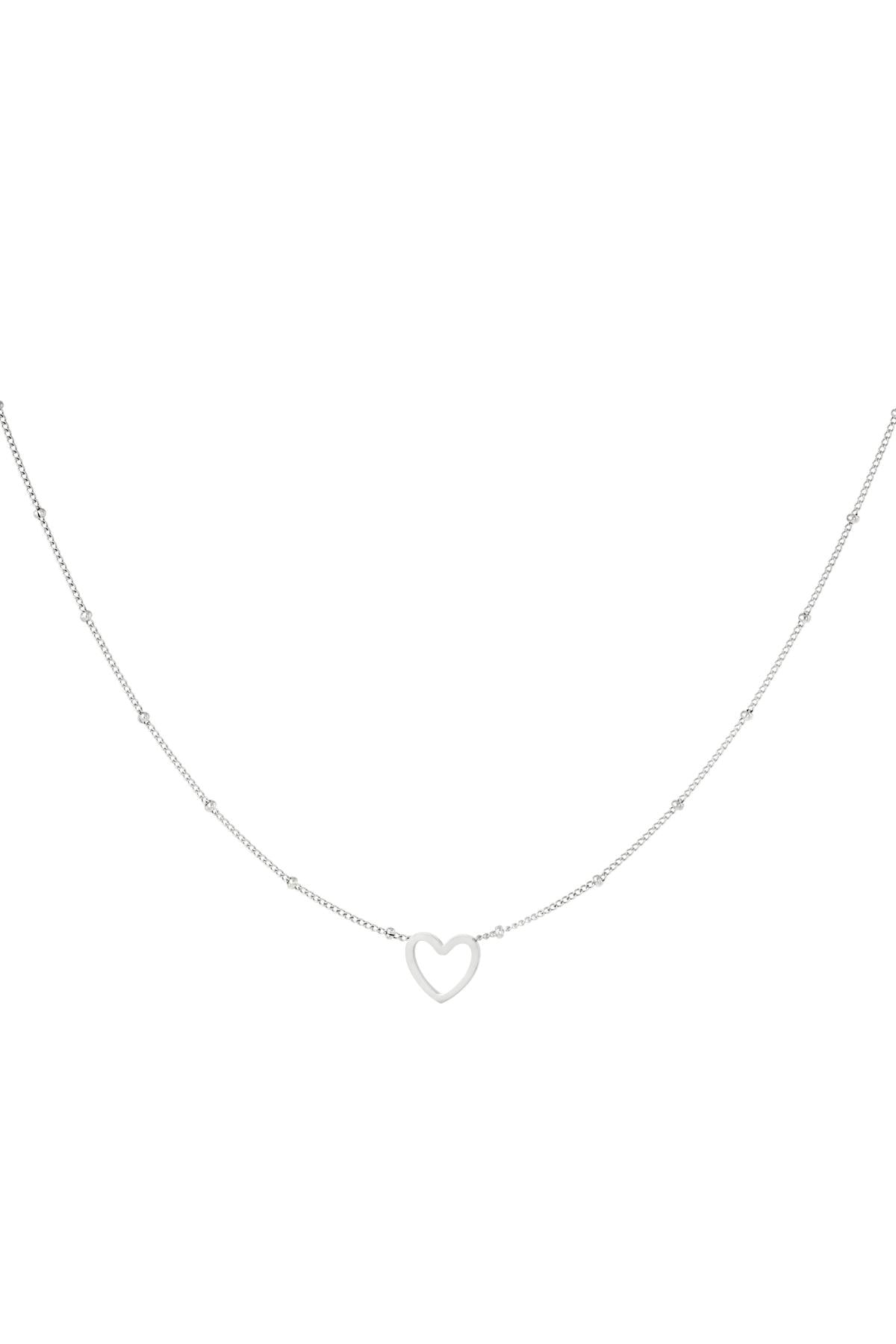 Minimalistische Halskette offenes Herz Goldfarbe Edelstahl
