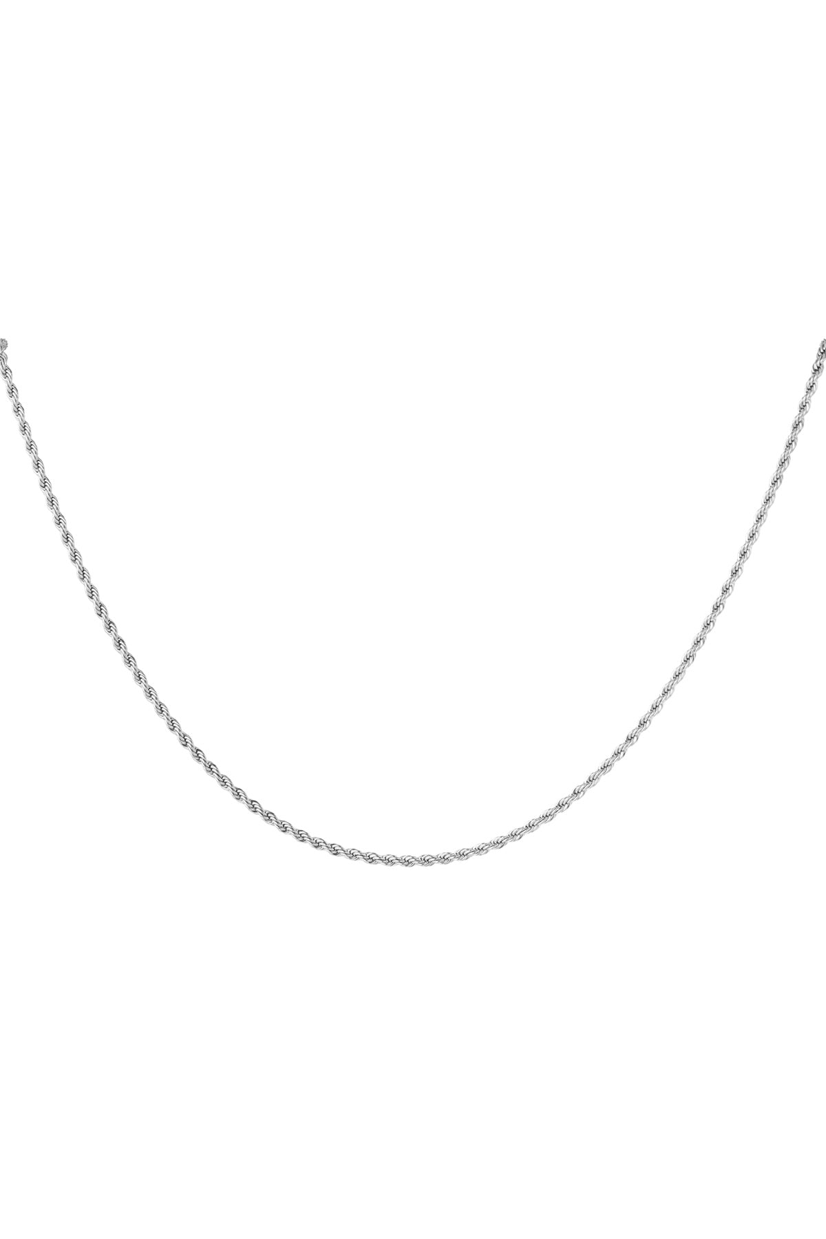 Unisex Halskette gedreht kurz - Goldfarbe-2.0MM