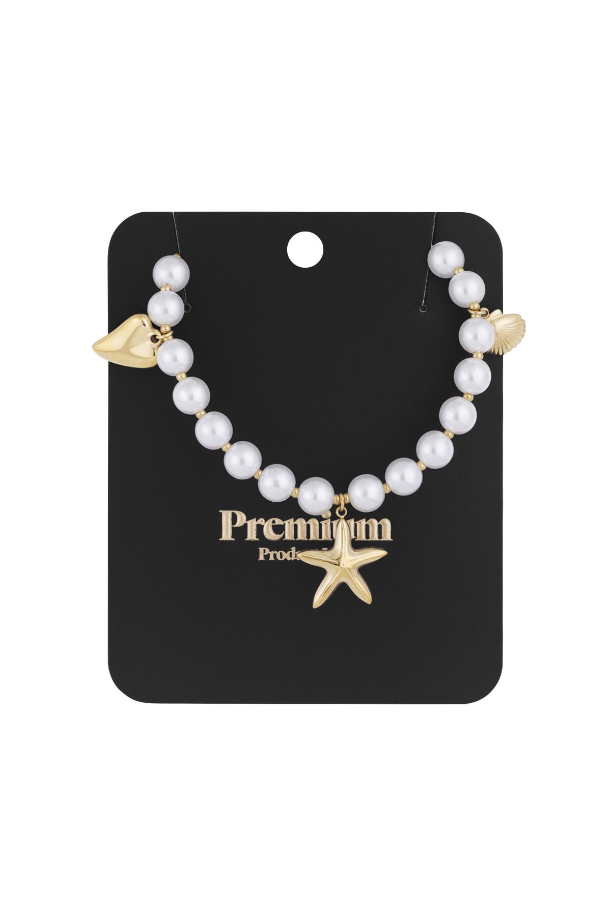 Perlenkette Seetag - Goldfarben