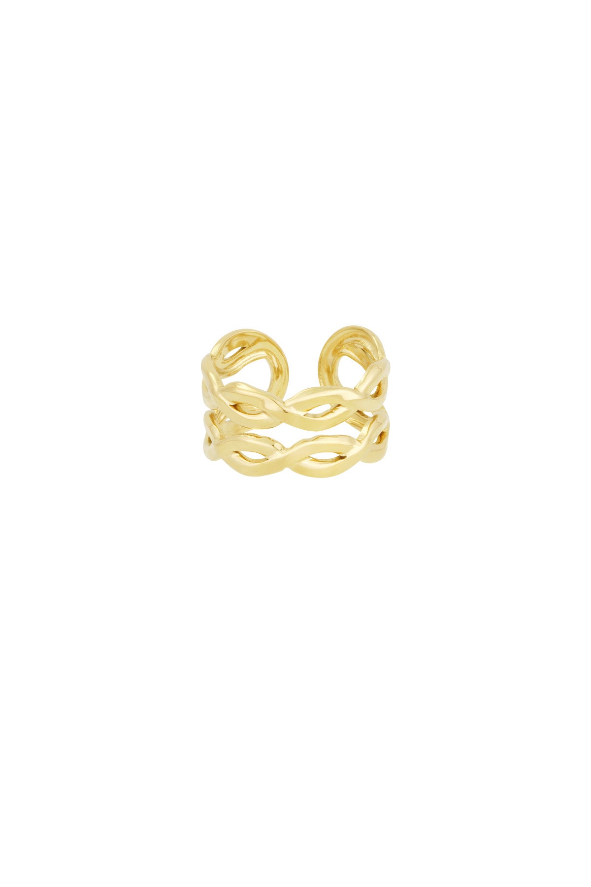 Mehrlagiger Wirbelring - Goldfarben
