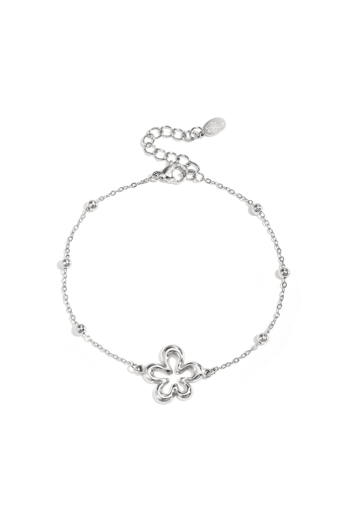 Armband mit verspielten korallenförmigen Blüten in verschiedenen Größen