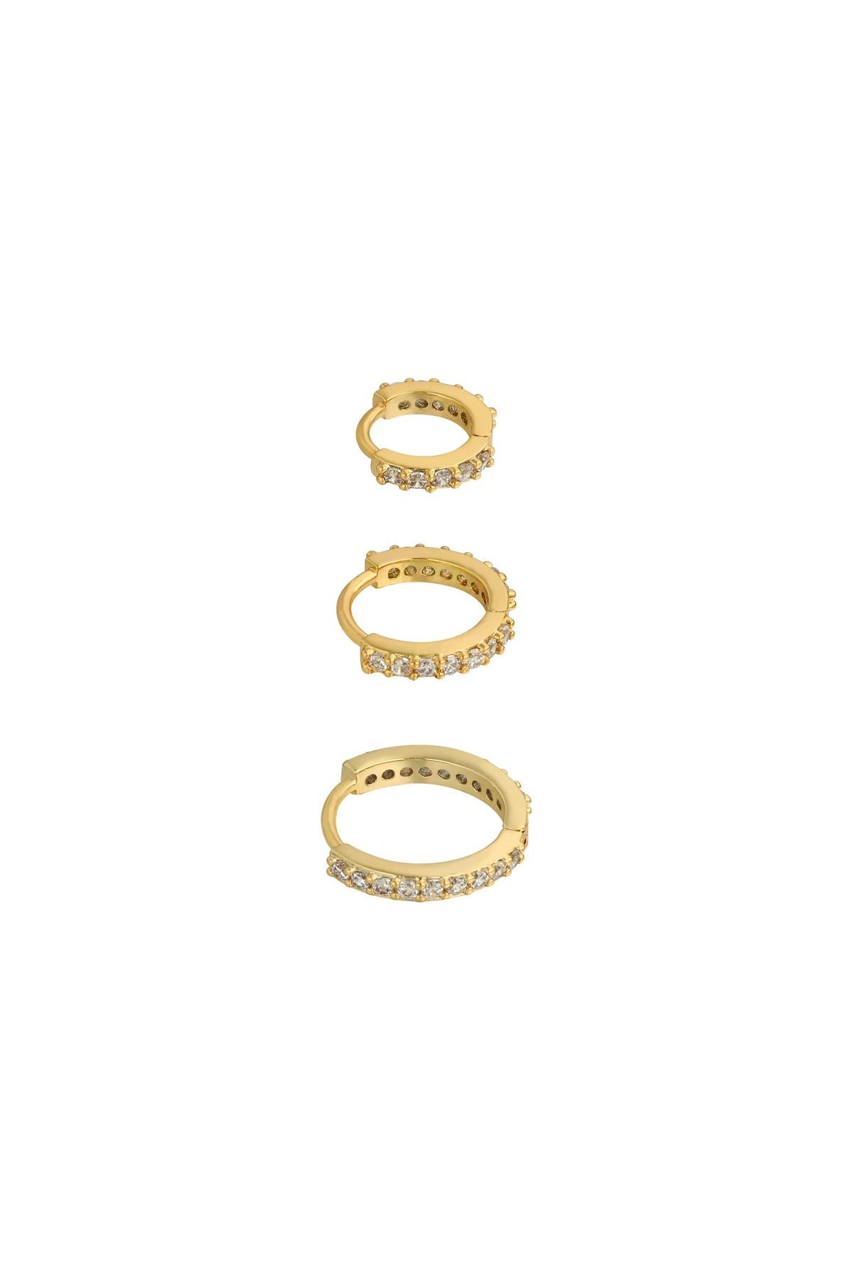 Ohrring-Set Kreise Kupfer