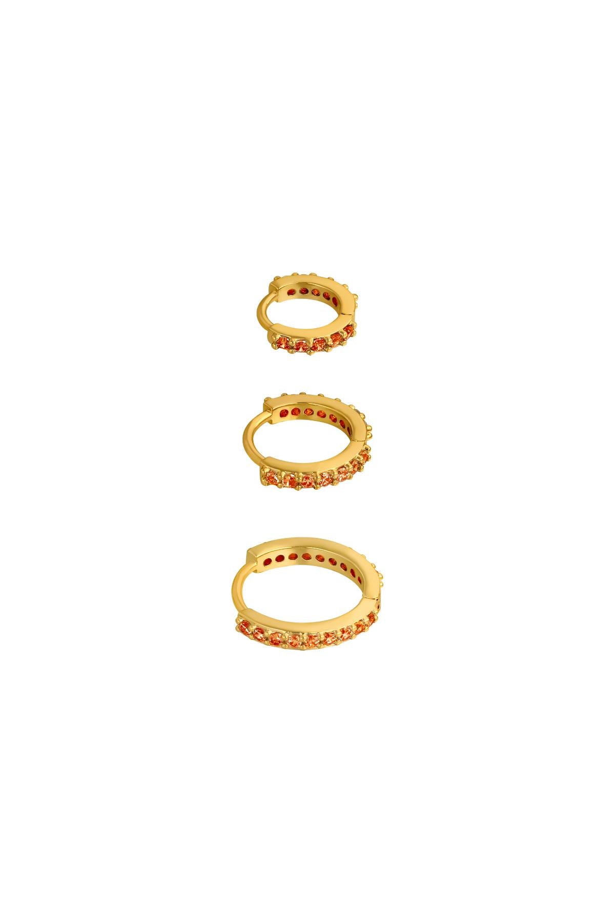 Ohrring-Set Kreise Kupfer